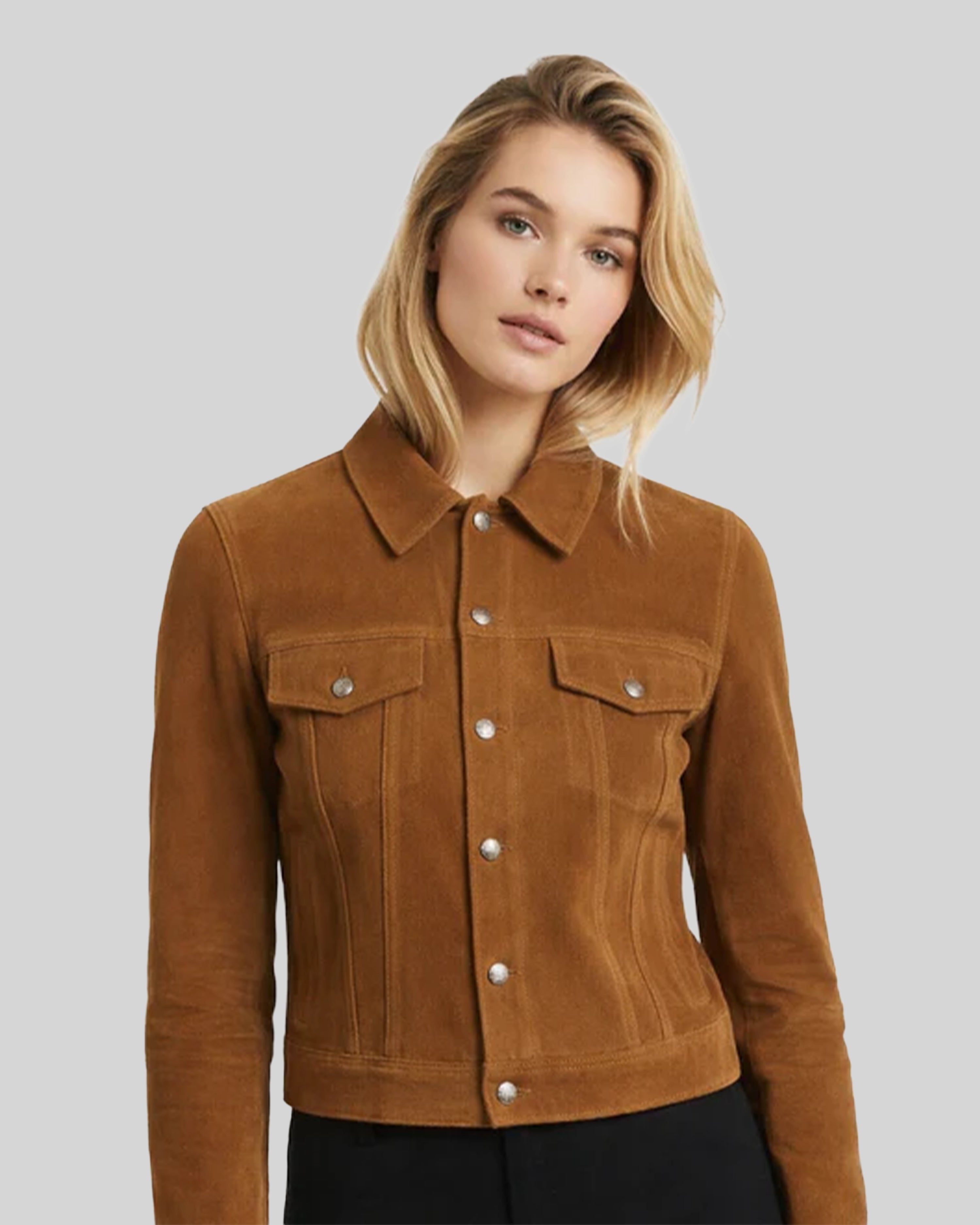 CHLOE Soft Suede Denim Jacket