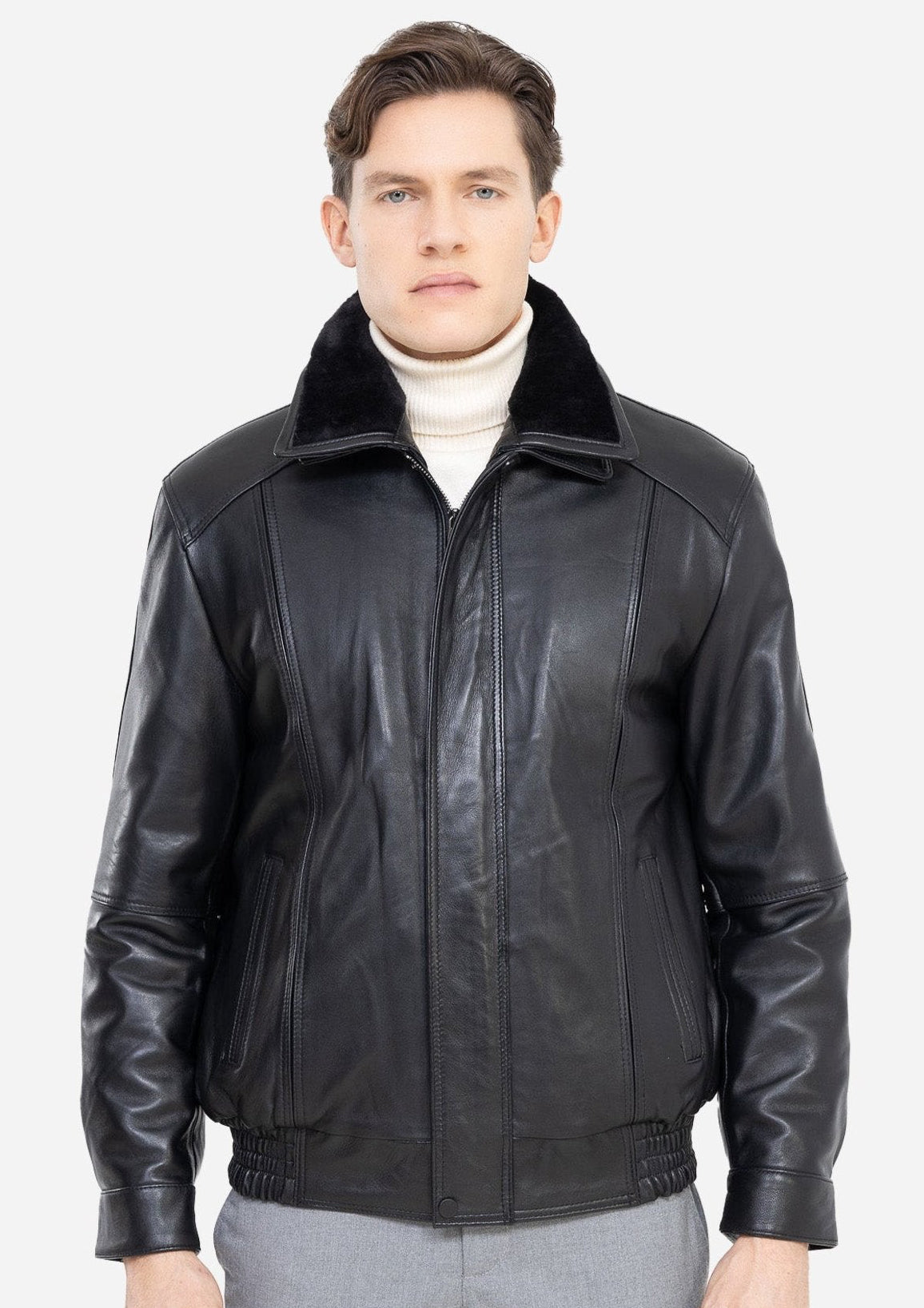 DAVID AVEC COL EN PEAU LAINE AMOVIBLE