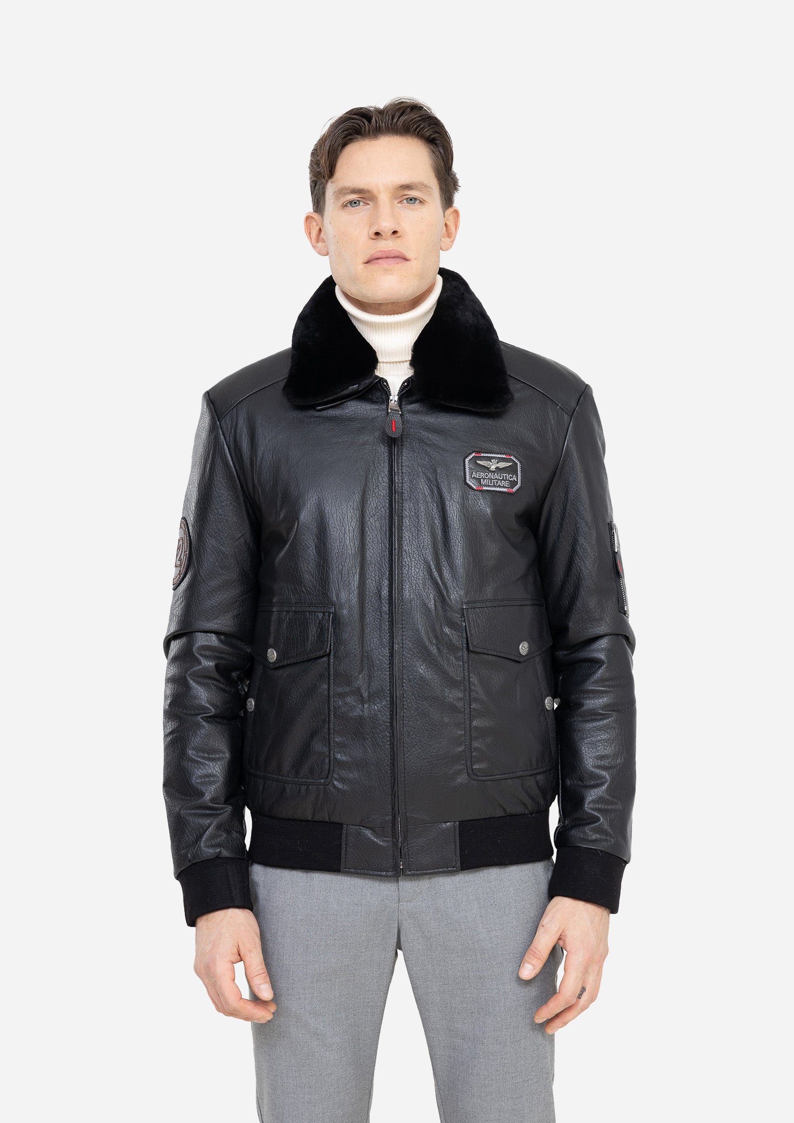 THOM AVIATOR WITH REMOVABLE SHEARLING COLLAR