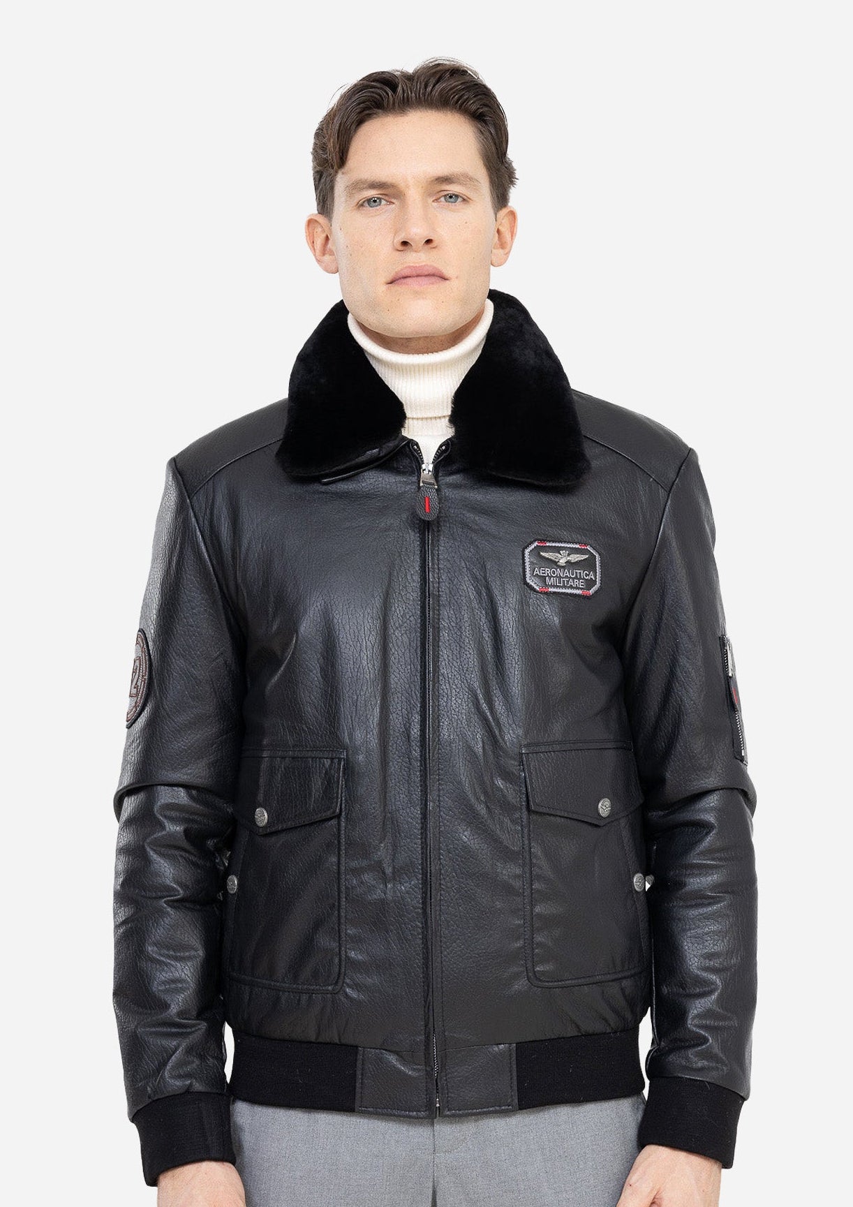 THOM AVIATOR WITH REMOVABLE SHEARLING COLLAR