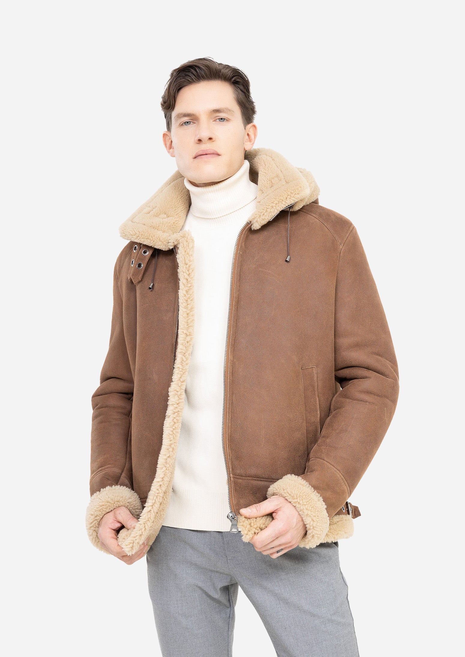 VESTE EN PEAU DE PEAU MORUE KEVIN POUR HOMMES