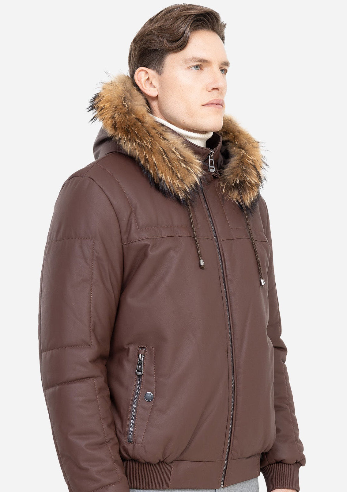 LIAM Leather Bomber Jacket