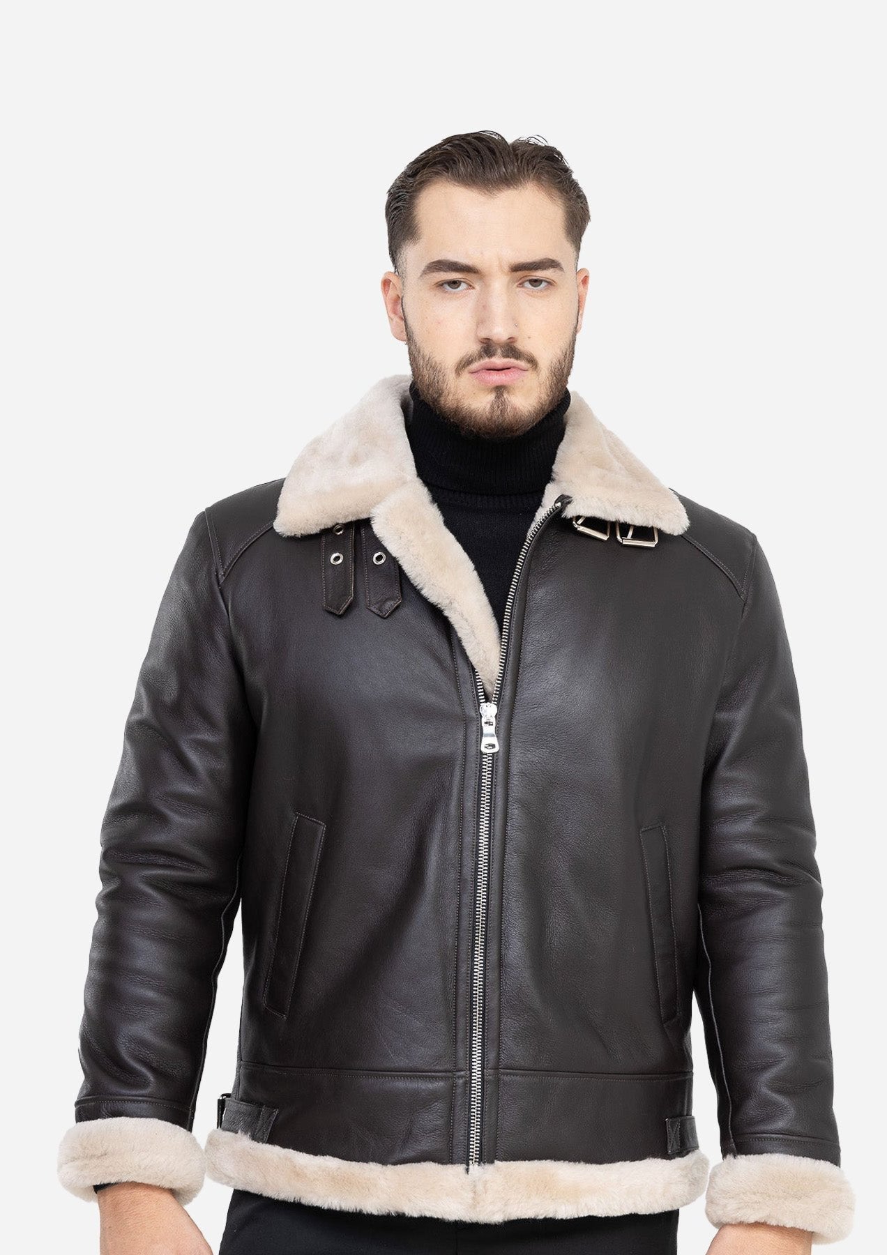 VESTE DE MOTO EN PEAU DE PEAU DE PEAU DE PEAU OSLO POUR HOMMES