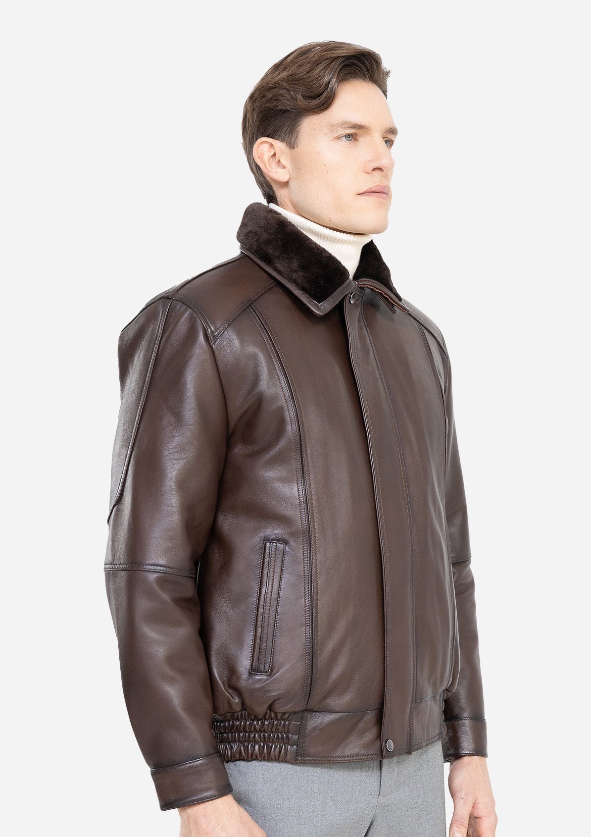 DAVID AVEC COL EN PEAU LAINE AMOVIBLE