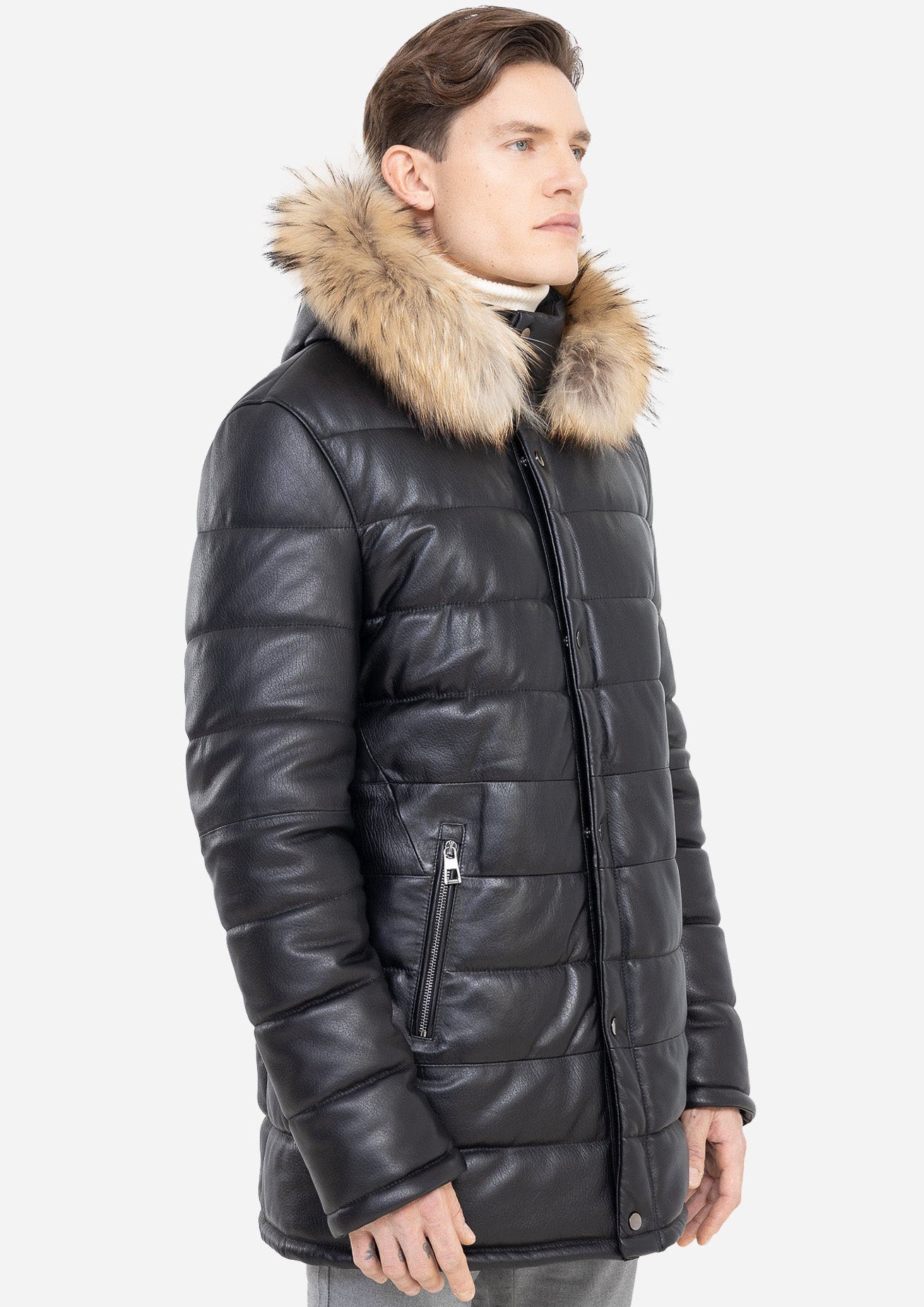 PARKA EN CUIR ET DUVET RYAN