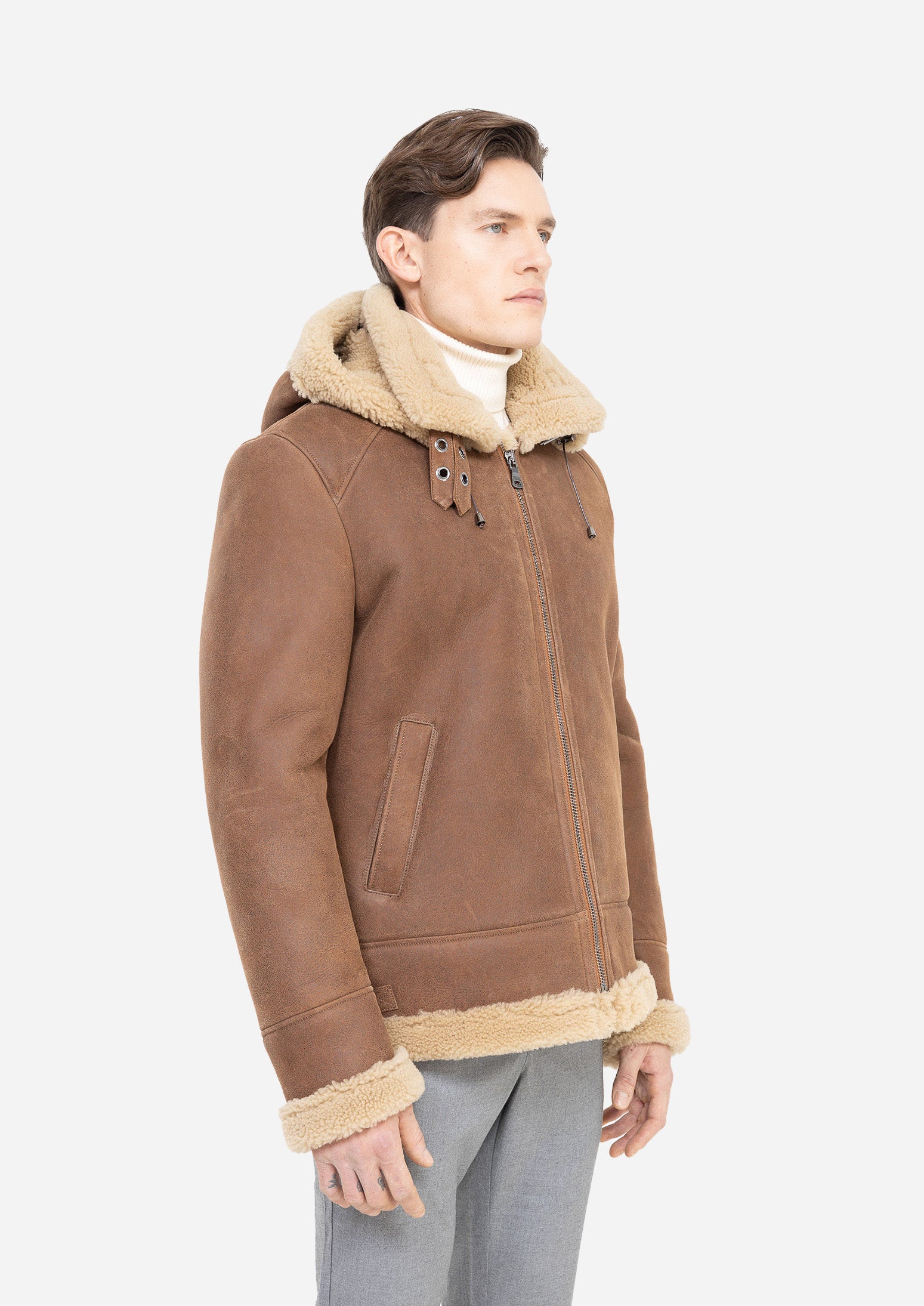 VESTE EN PEAU DE PEAU MORUE KEVIN POUR HOMMES