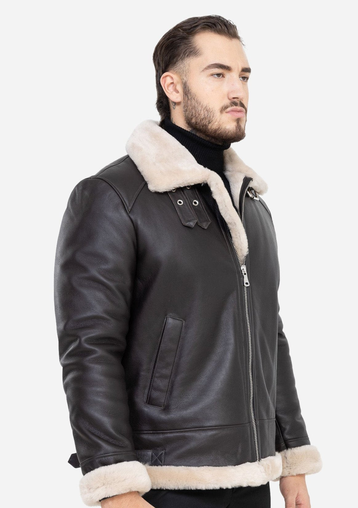 VESTE DE MOTO EN PEAU DE PEAU DE PEAU DE PEAU OSLO POUR HOMMES