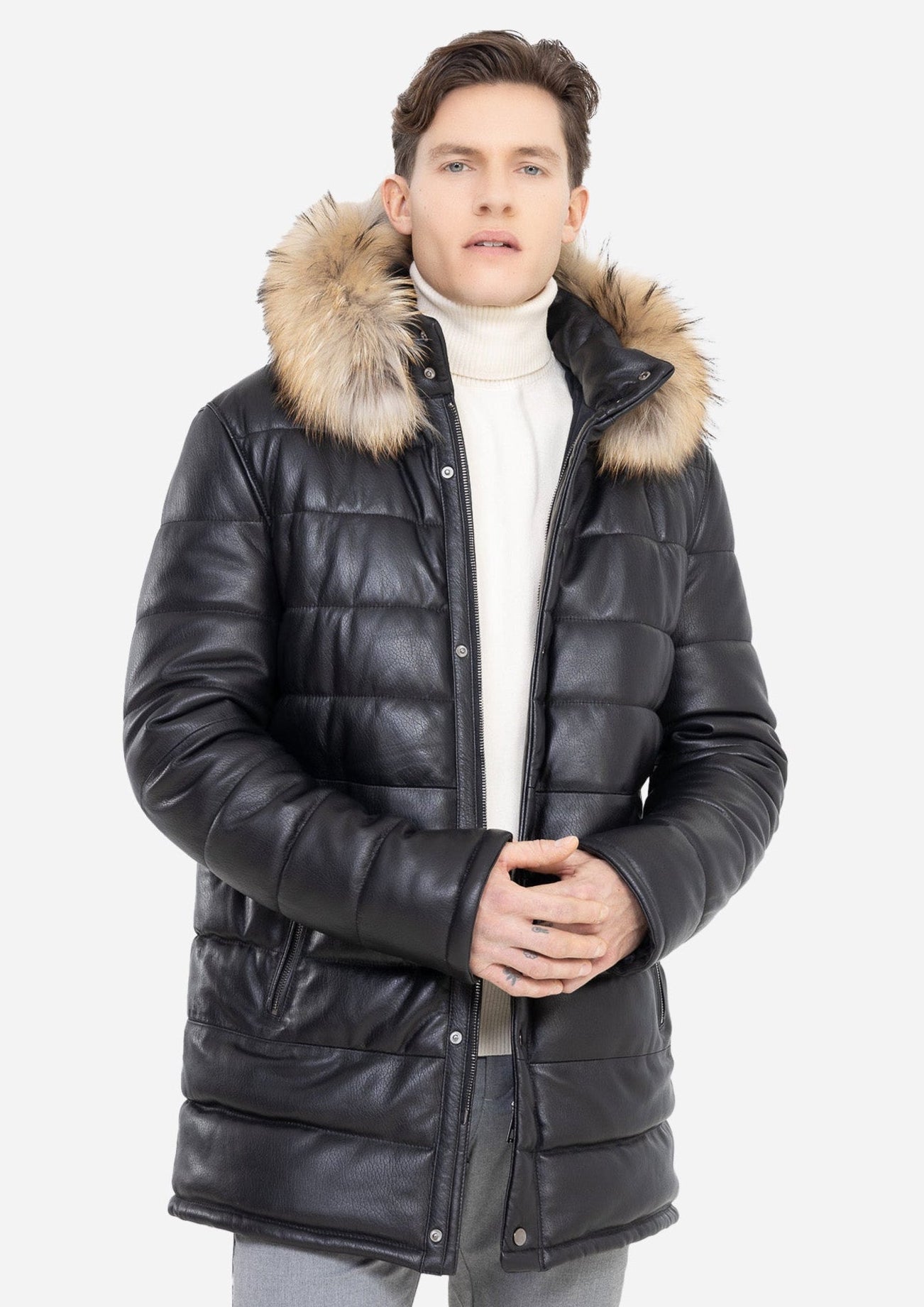 PARKA EN CUIR ET DUVET RYAN