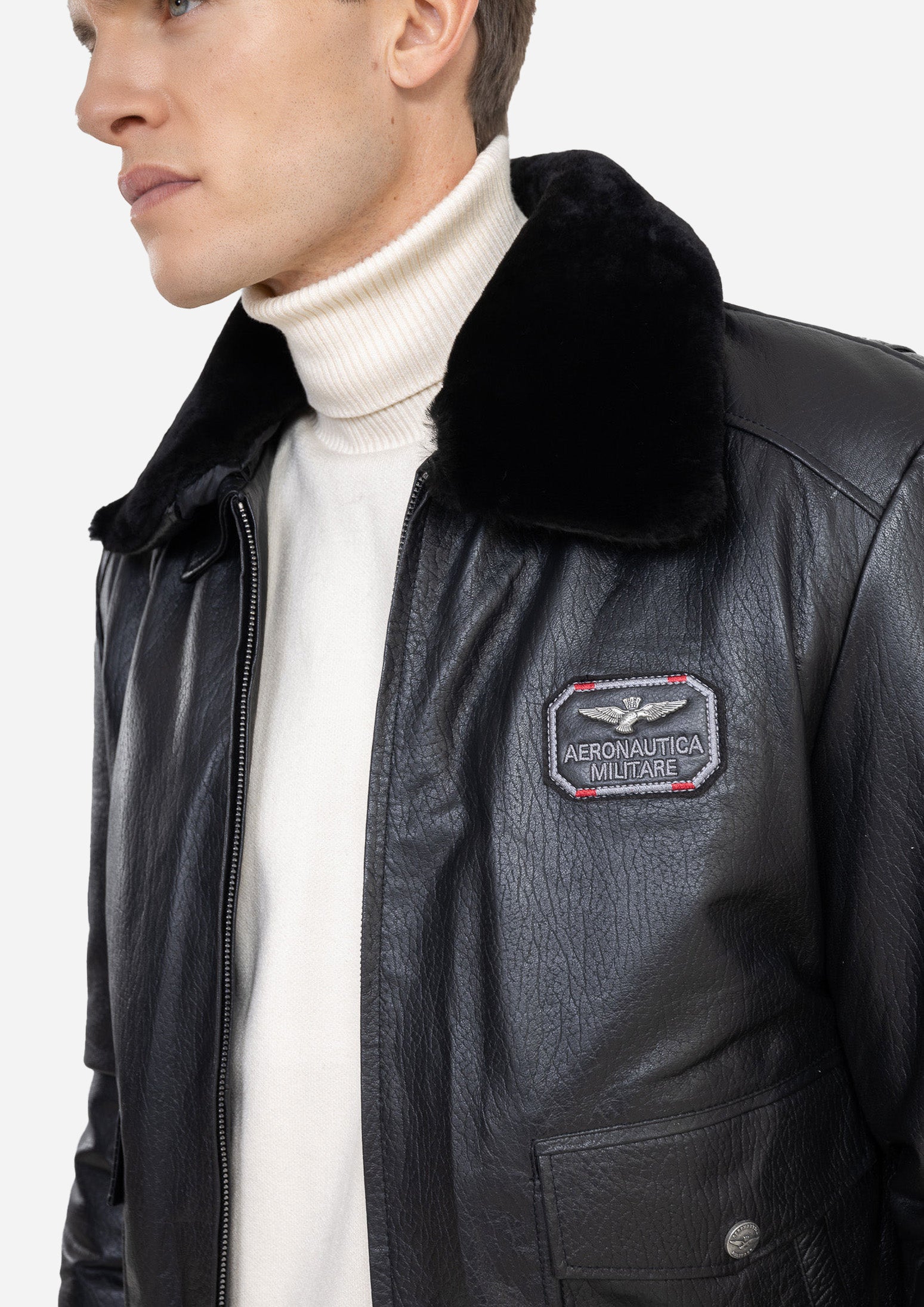 THOM AVIATOR WITH REMOVABLE SHEARLING COLLAR