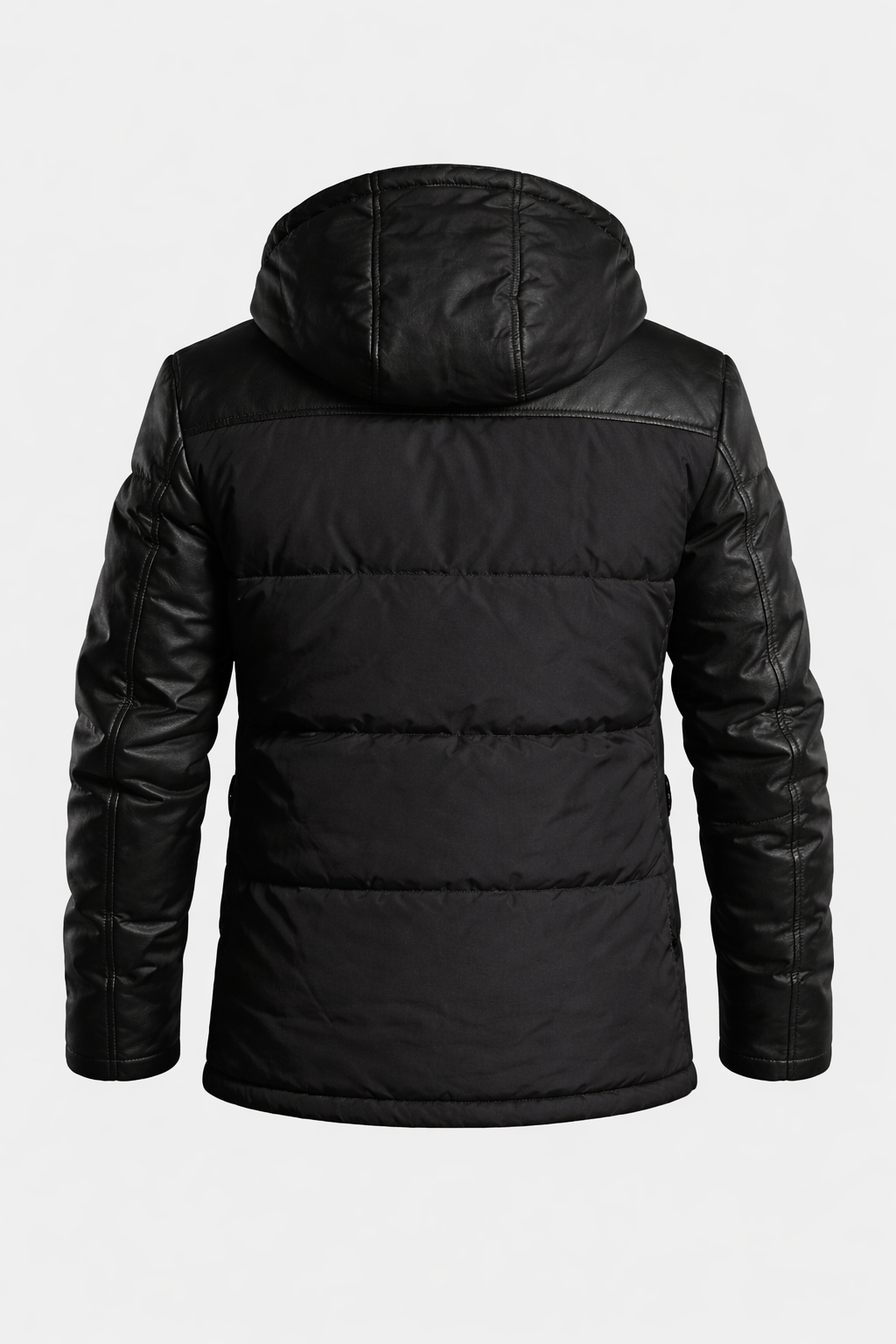 Adamo Leather Sleeves Parka