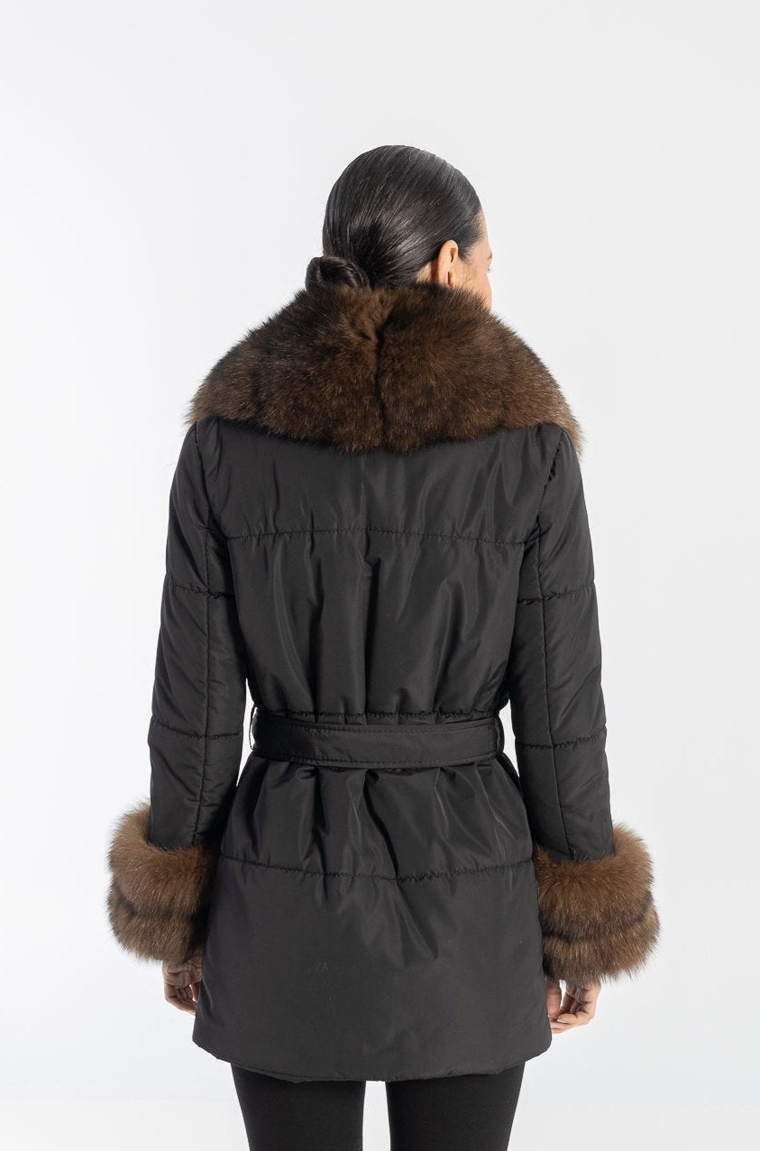 Paris Jacket trimmed with luxurious genuine fox fur,