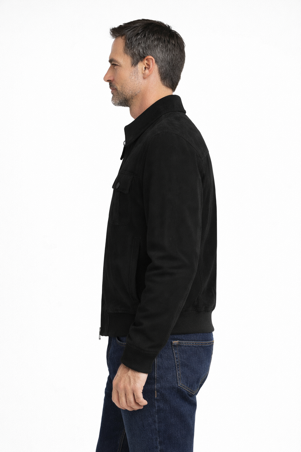 Eric Suede Bomber Jacket