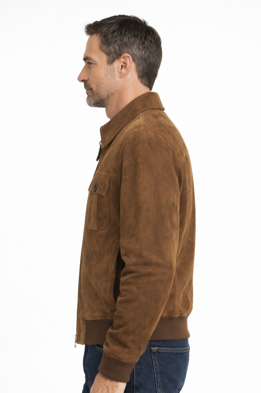 Eric Suede Bomber Jacket