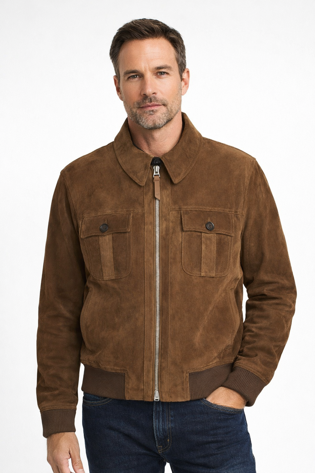 Eric Suede Bomber Jacket
