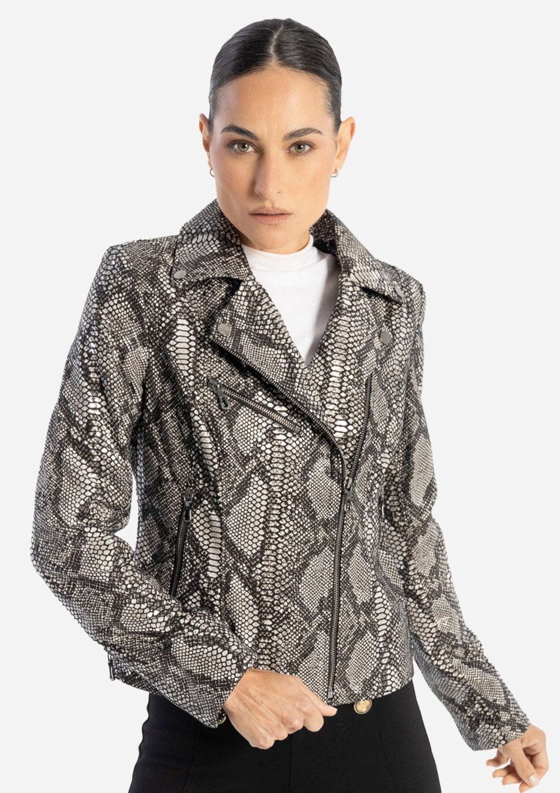 Kaïa Leather Biker jacket