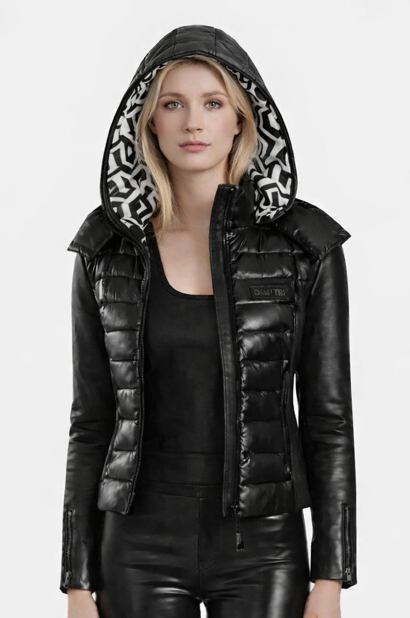Mila Leather Puffer Jacket