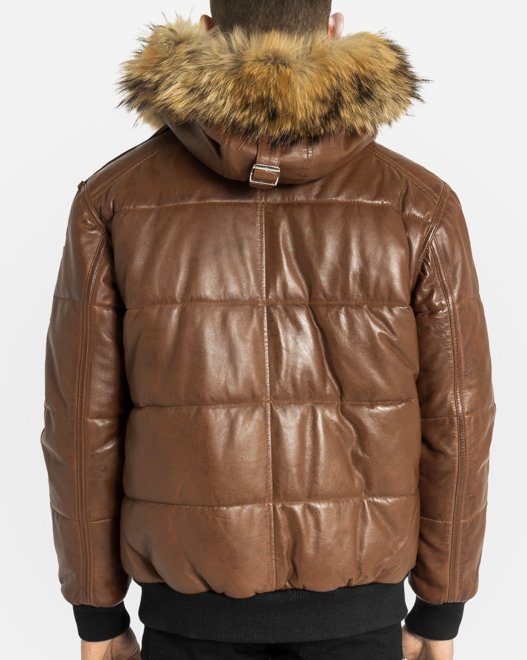 Blouson aviateur en cuir Lorenzo Down