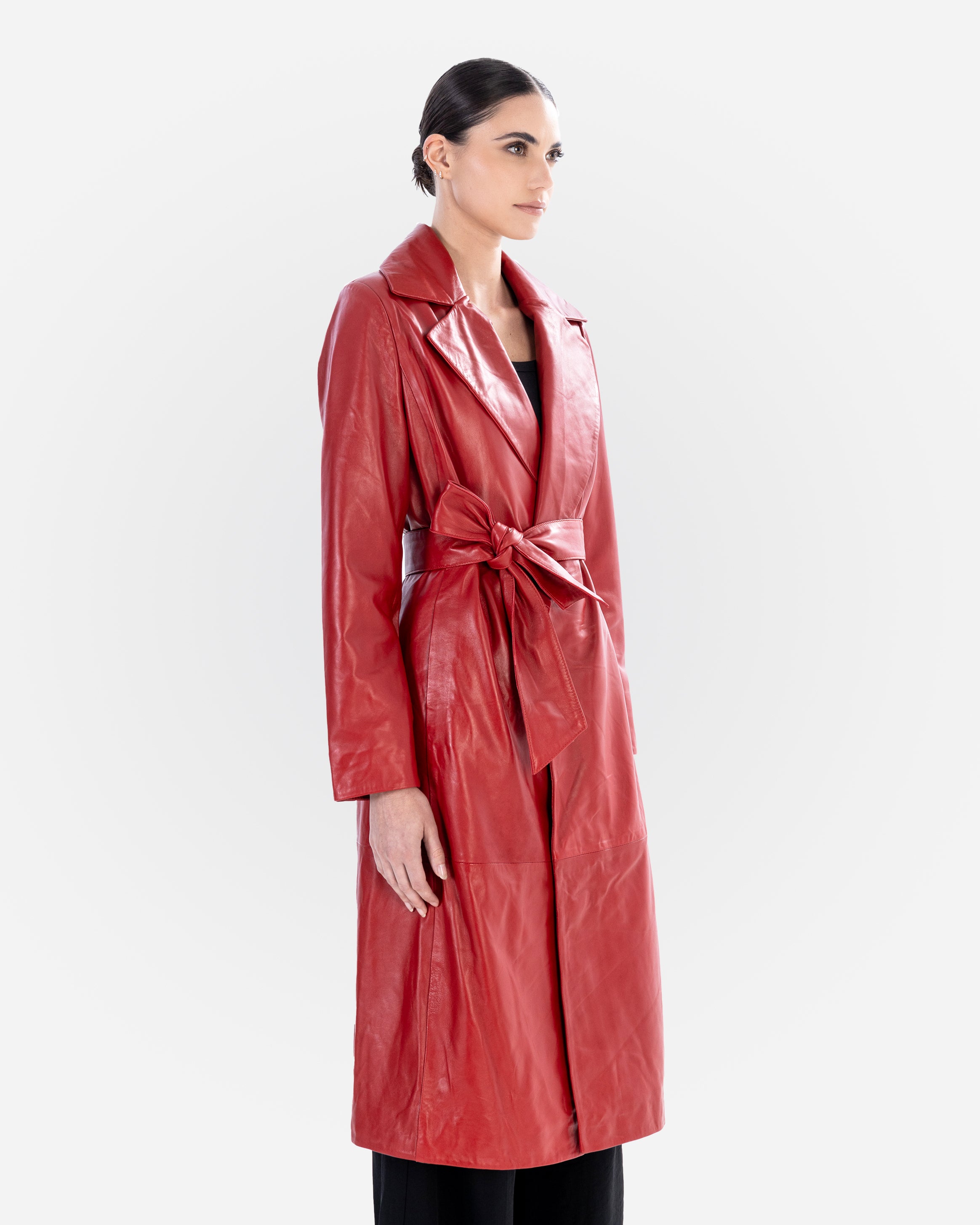 Trench-coat en cuir Sarah
