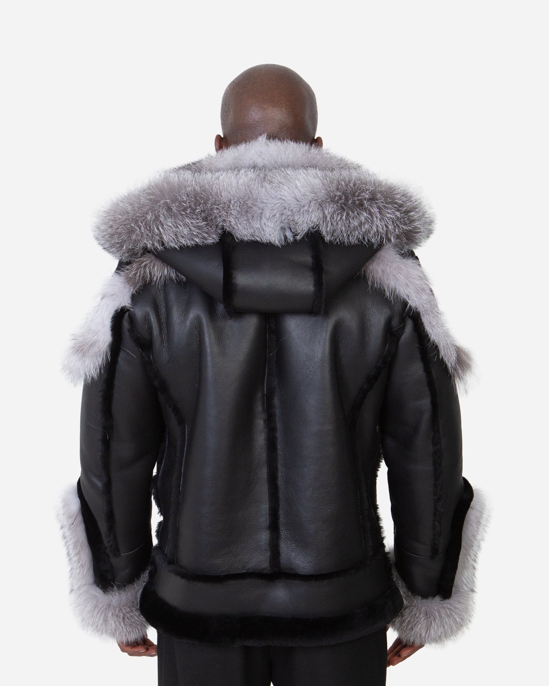 Clyde Shearling – Silver Fox Fur Coat