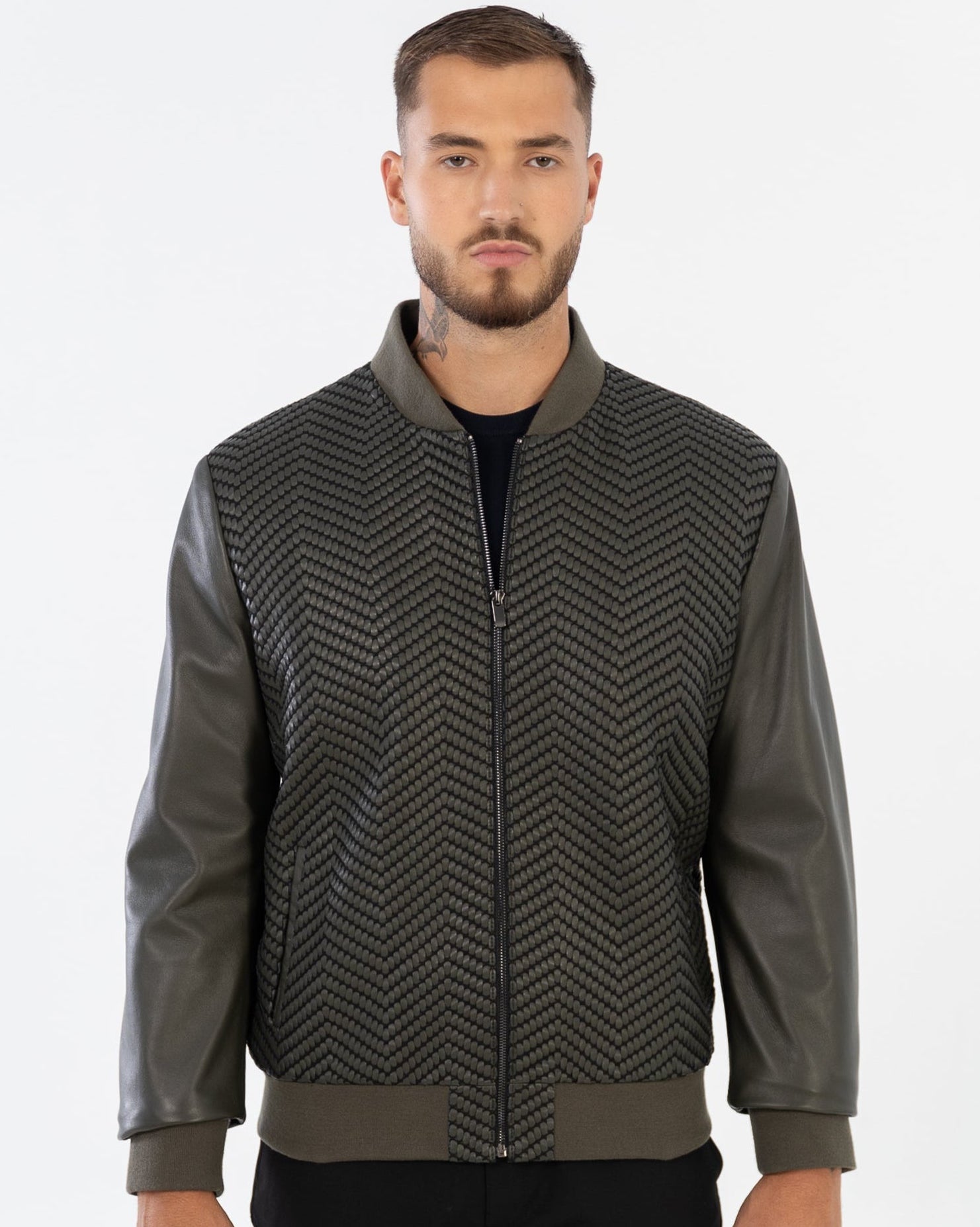 Blouson aviateur en cuir Logan