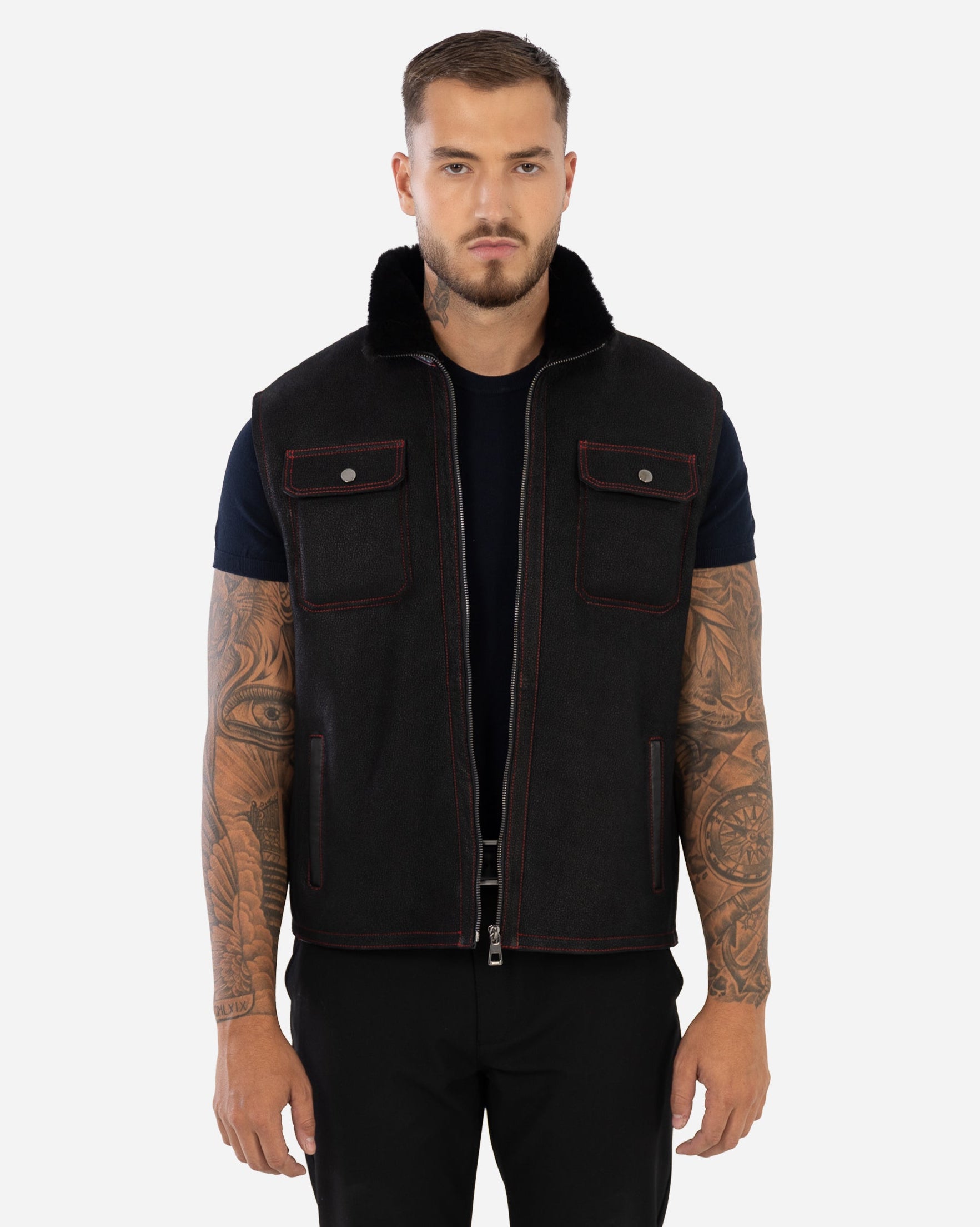 Blake Shearling Leather Vest