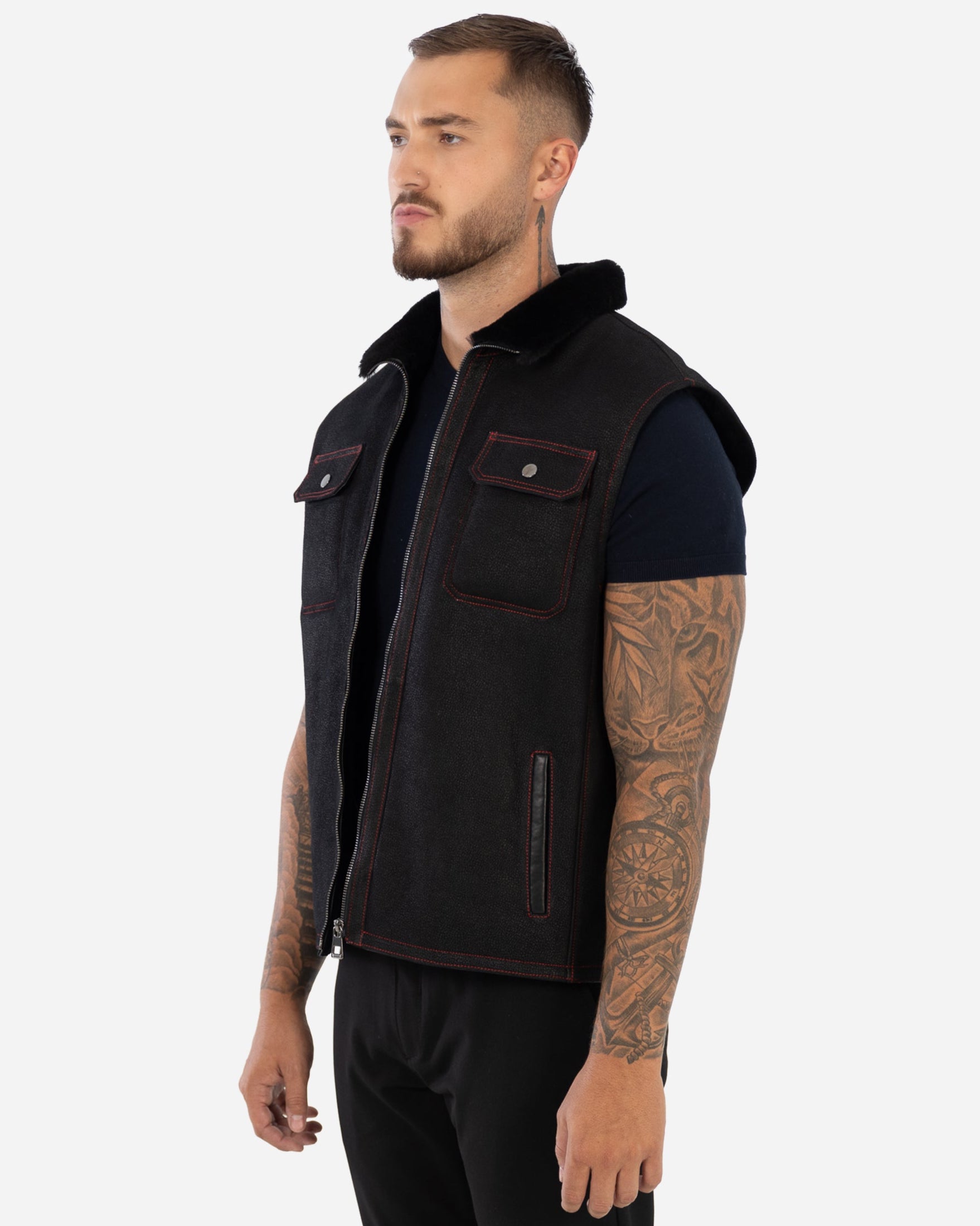 Blake Shearling Leather Vest
