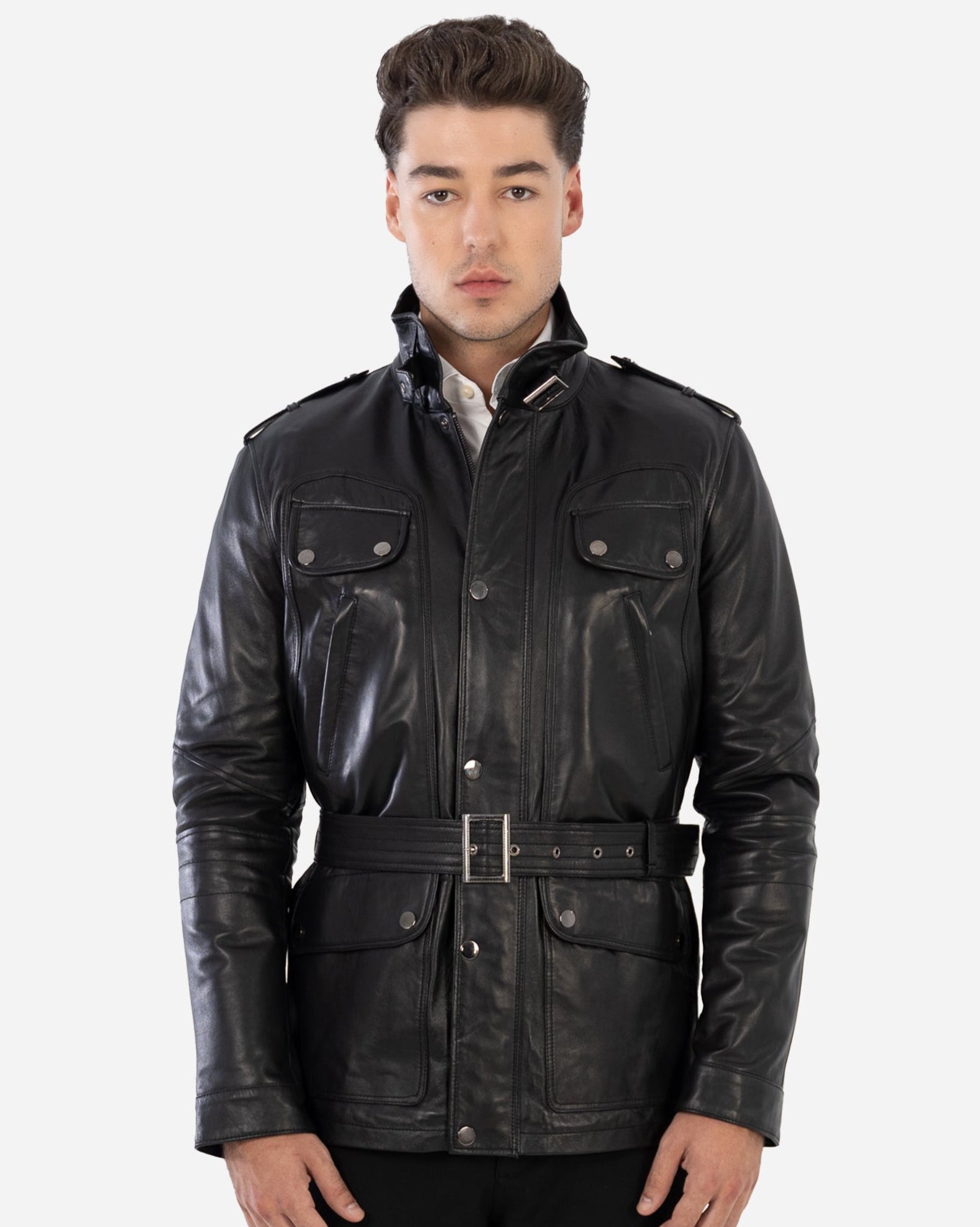 Veste en cuir RAPHAEL