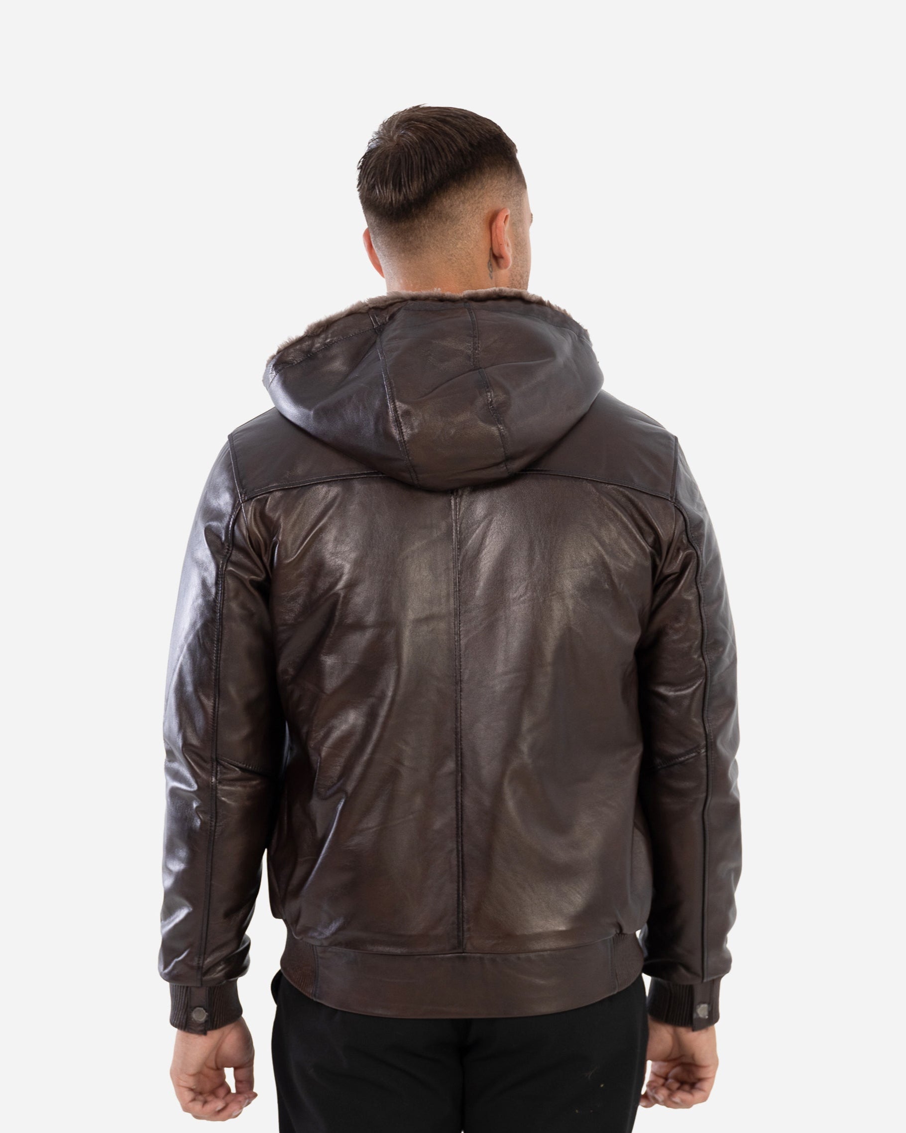 DANTE Shearling bomber leather jacket