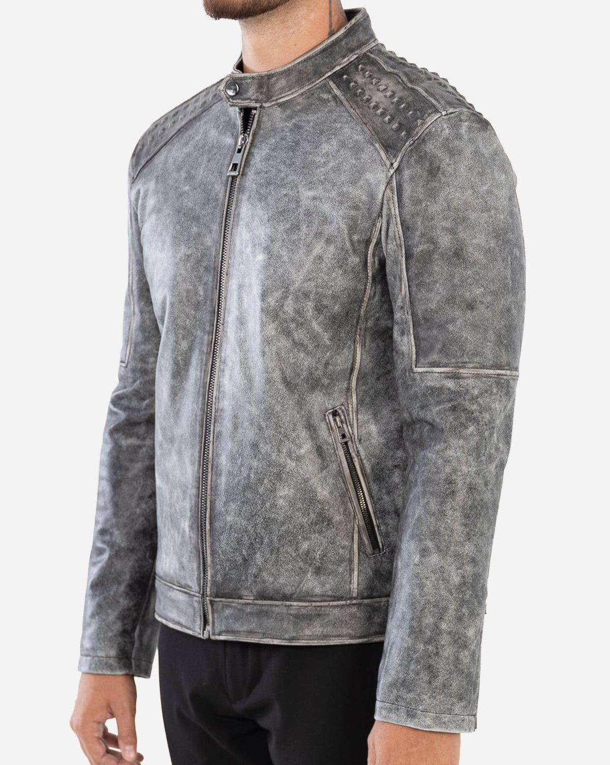 AKSEL JACKET IN VINTAGE GRAINED LAMBSKIN