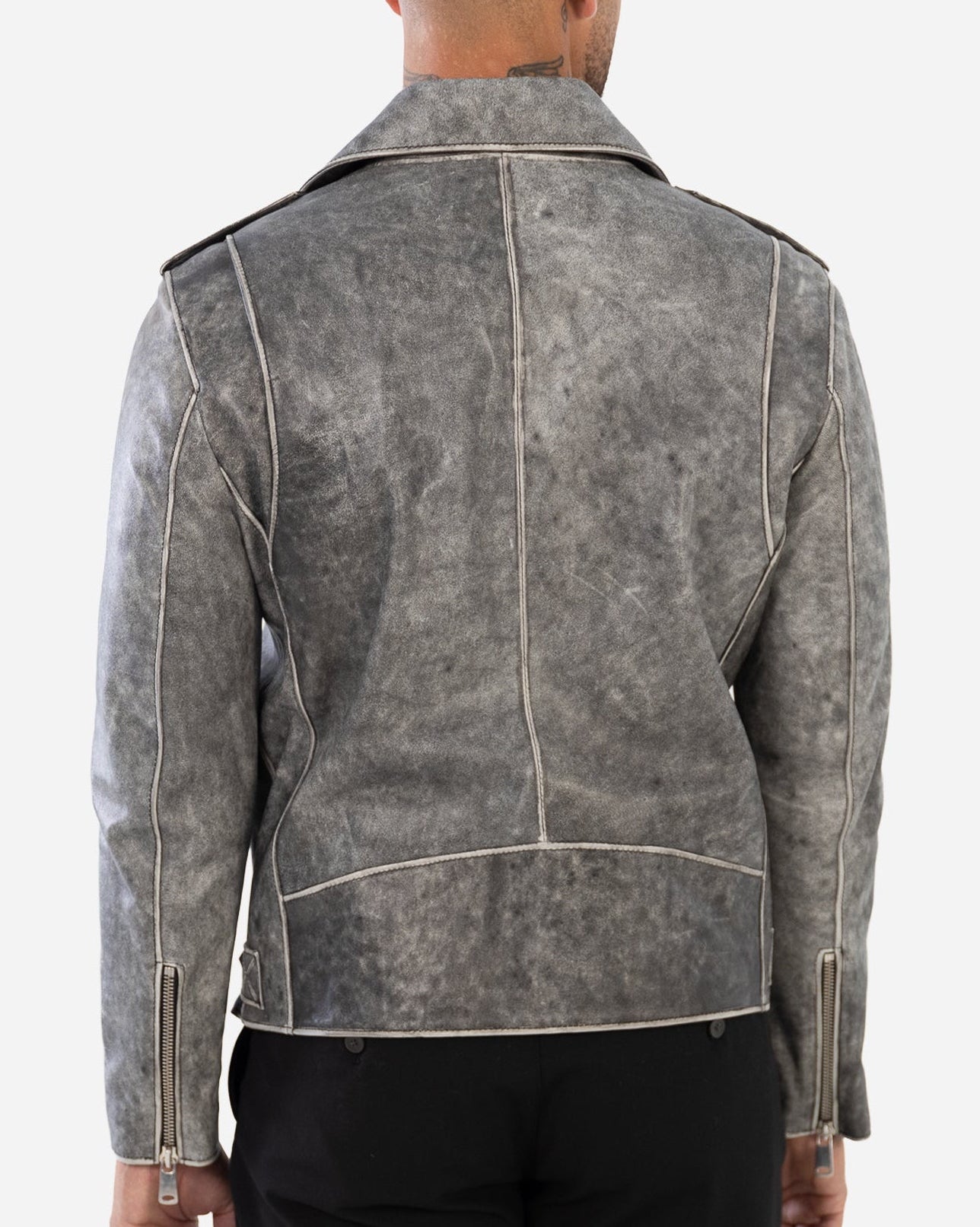 Veste en cuir de motard