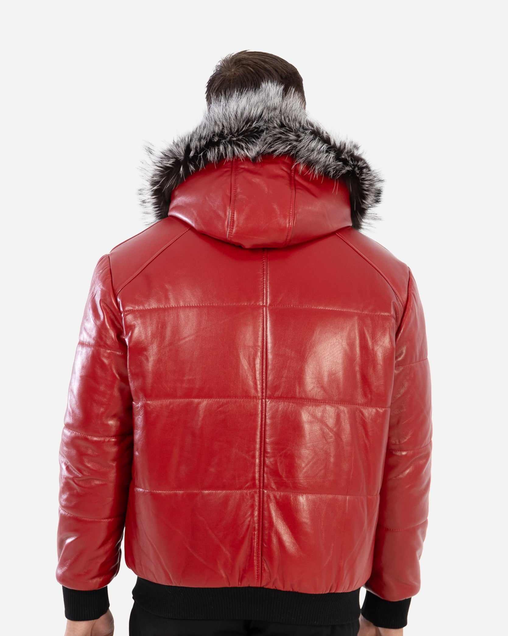 Arctic Men’s Winter Leather Coat With Natural Fur