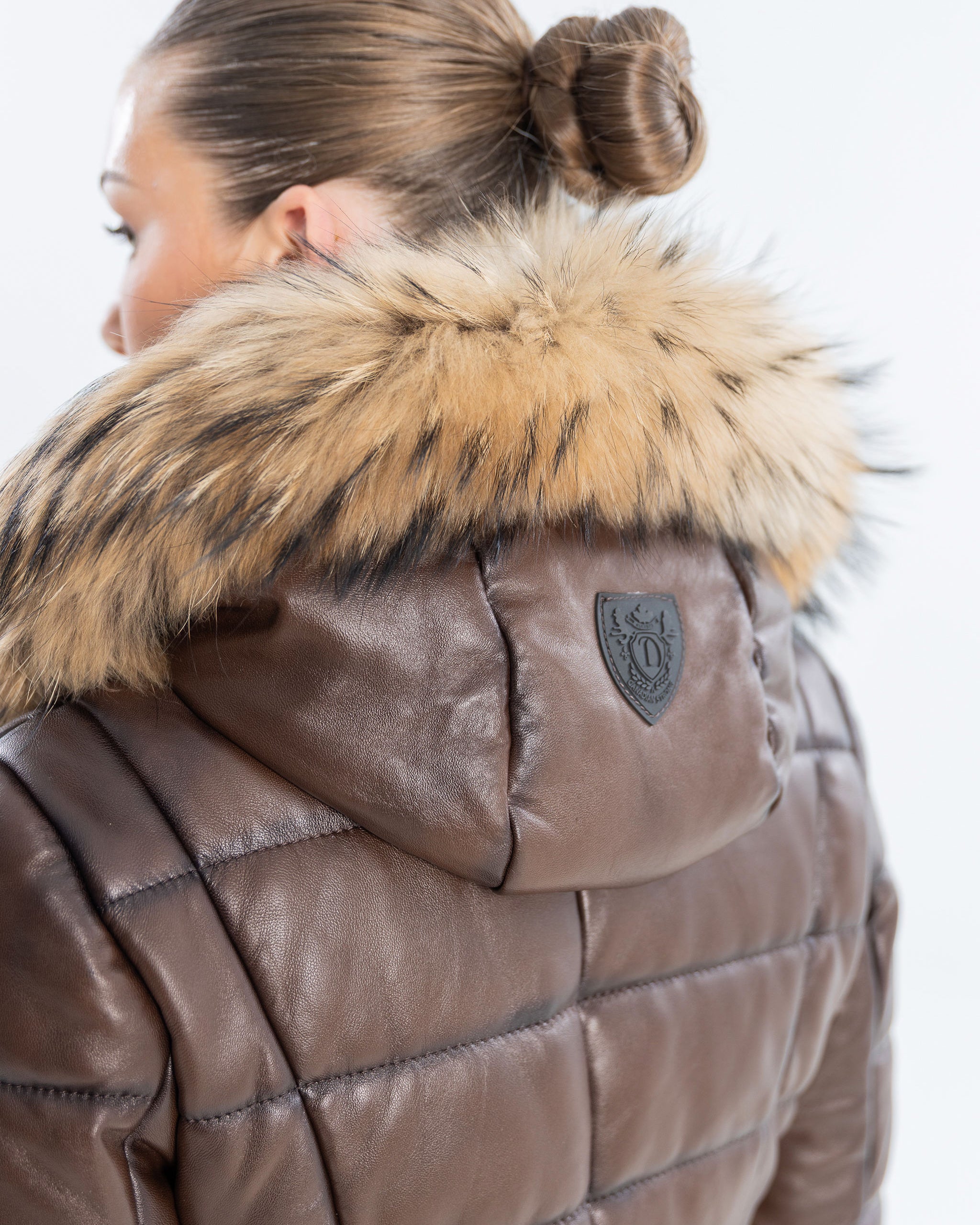 Lyanna Puffer Leather Jacket