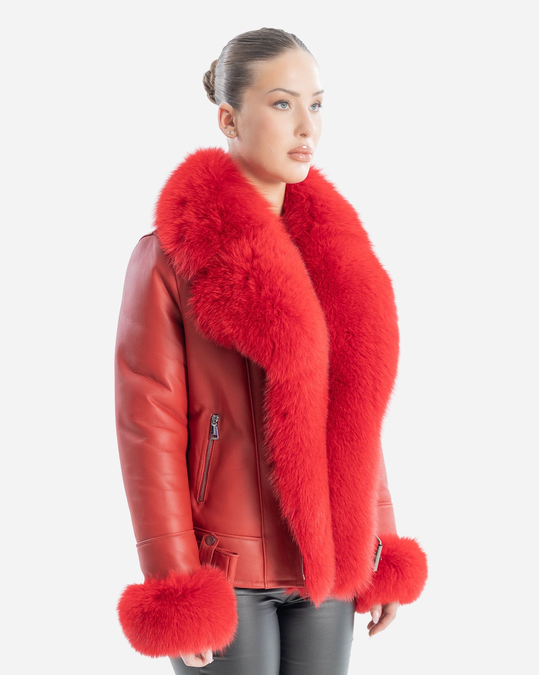 Bianca Shearling - Red Fox Jacket