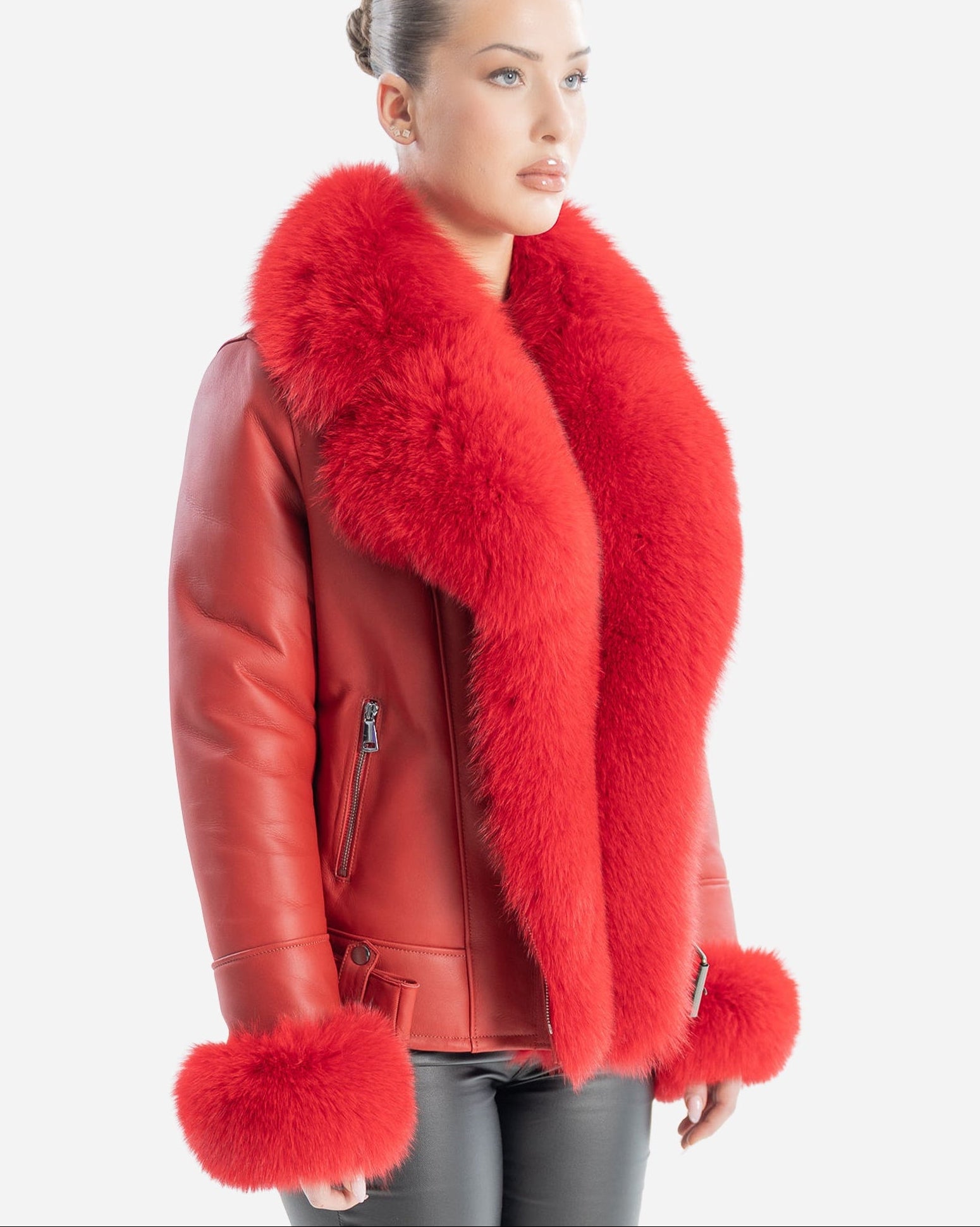 Bianca Shearling - Red Fox Jacket