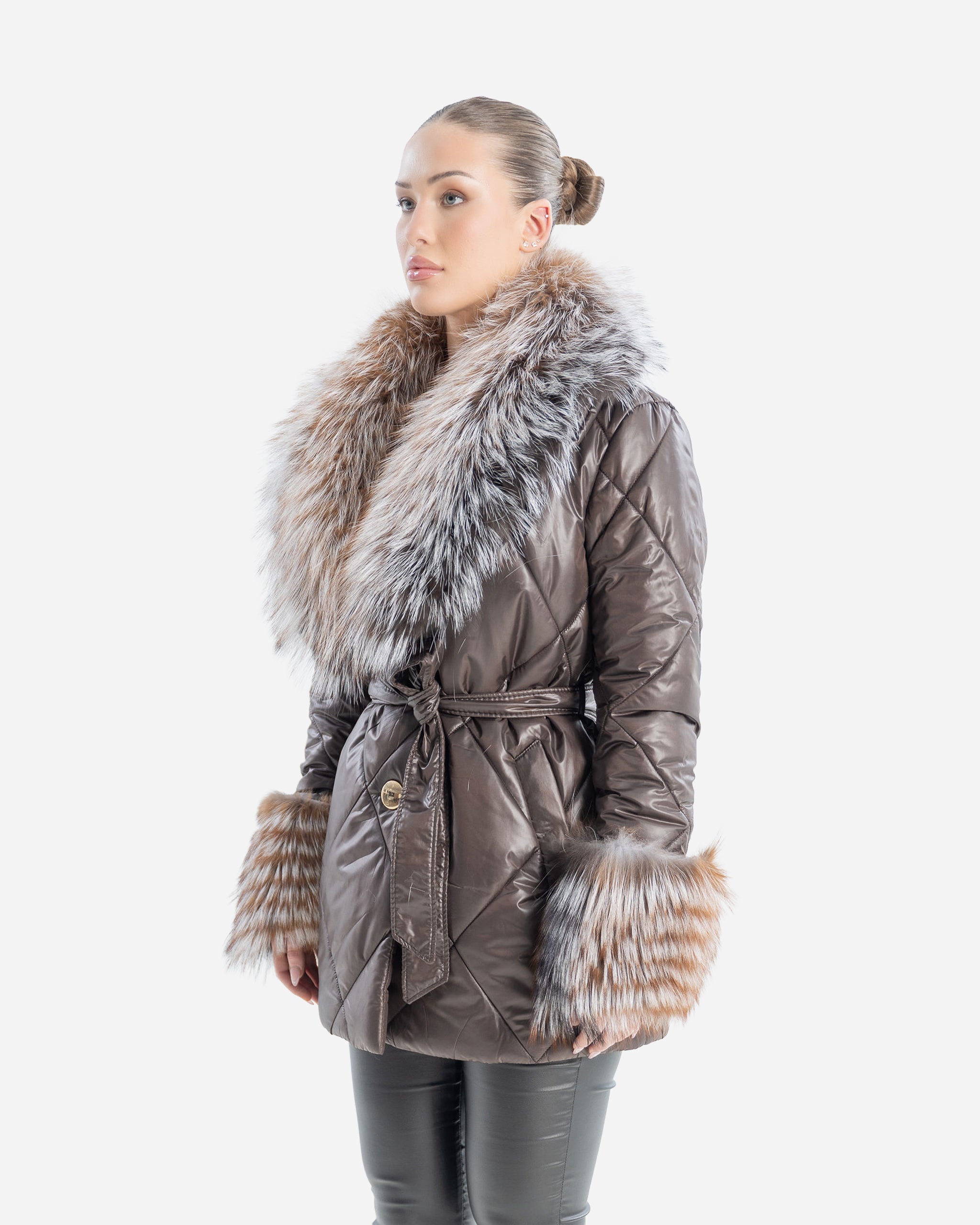 Gaia Women's Winter Coat with Natural Fur