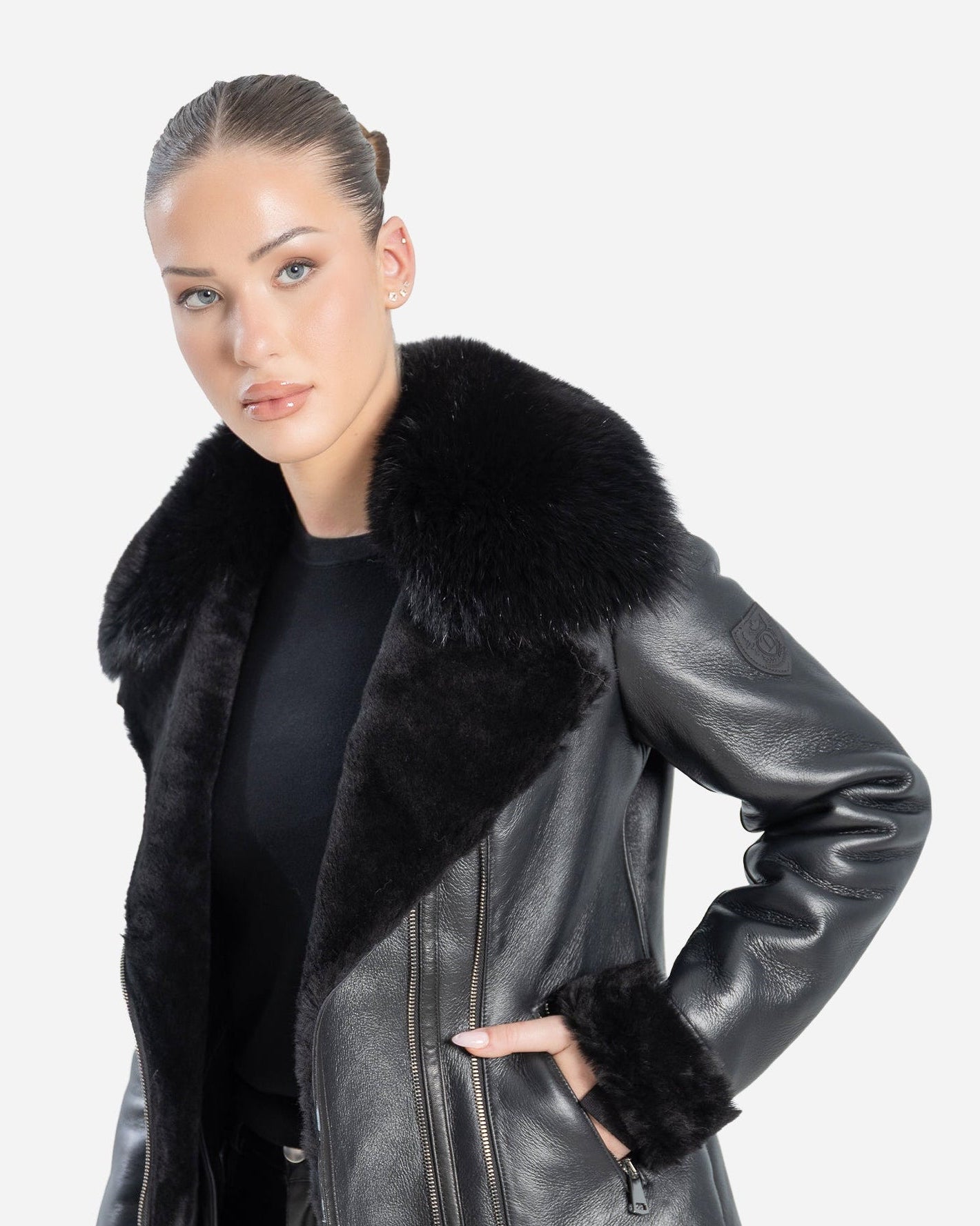 ALICYA Genuine Shearling Jacket