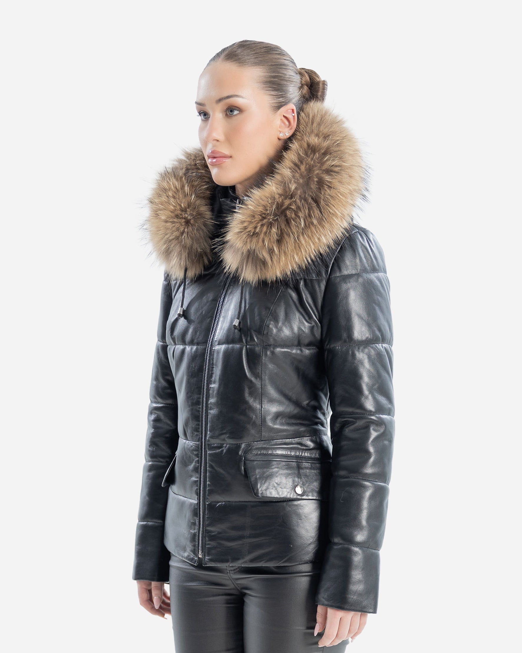 Chloé Leather Jacket with removable Natural Fur