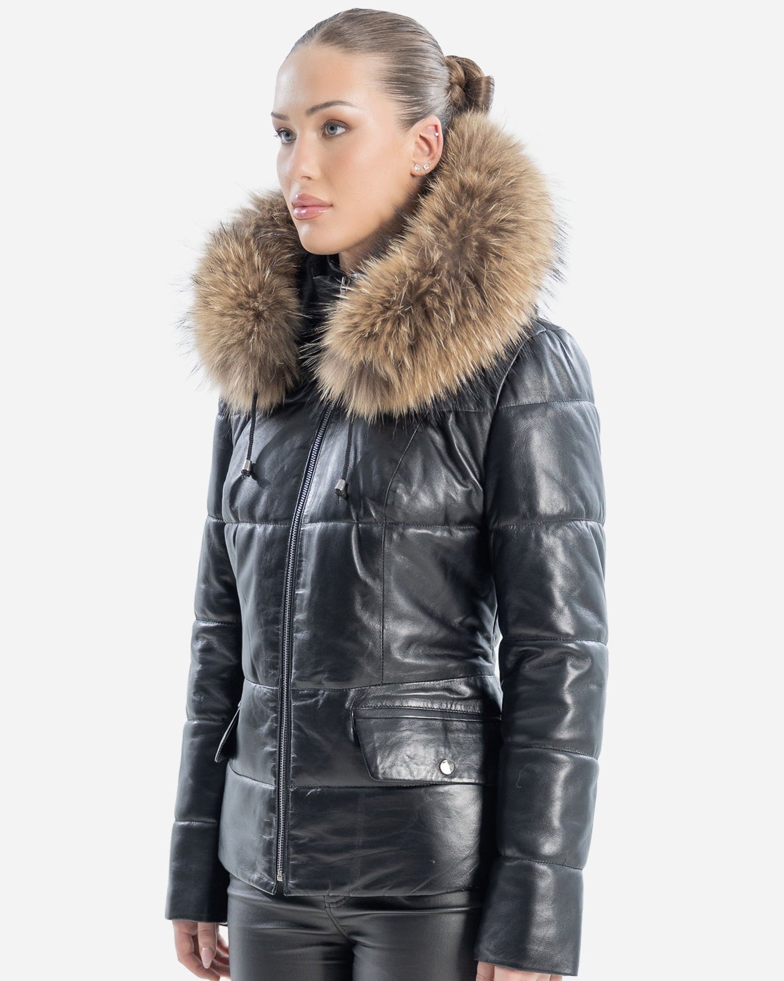 Chloé Leather Jacket with removable Natural Fur