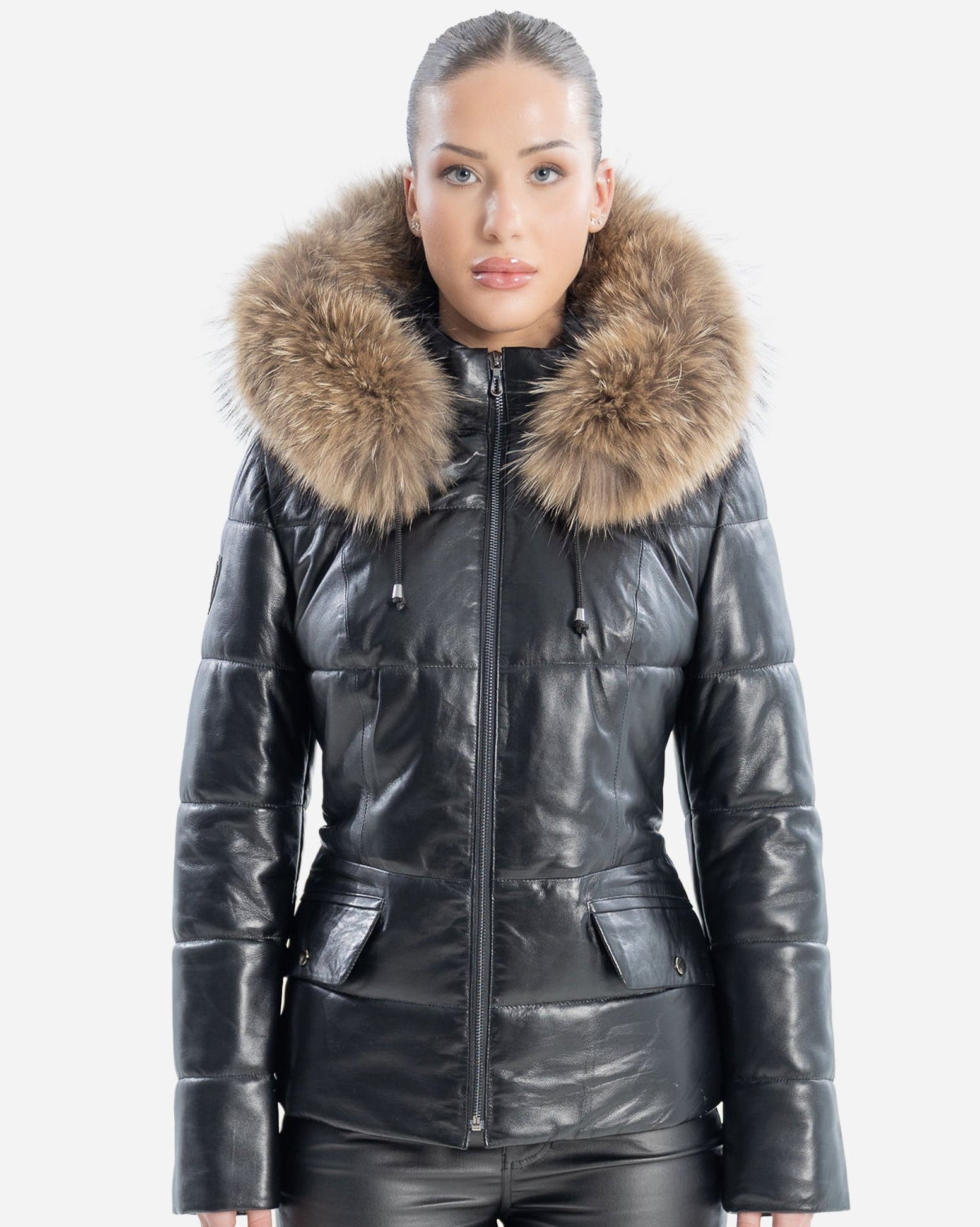 Chloé Leather Jacket with removable Natural Fur