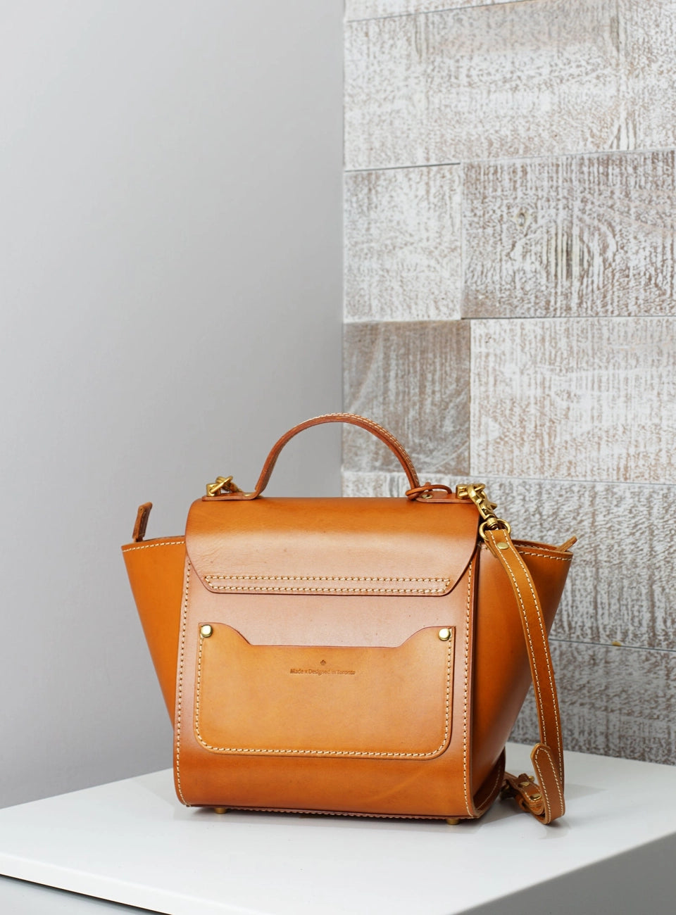 Vive Classic Top Handle Satchel - Caramel Brown