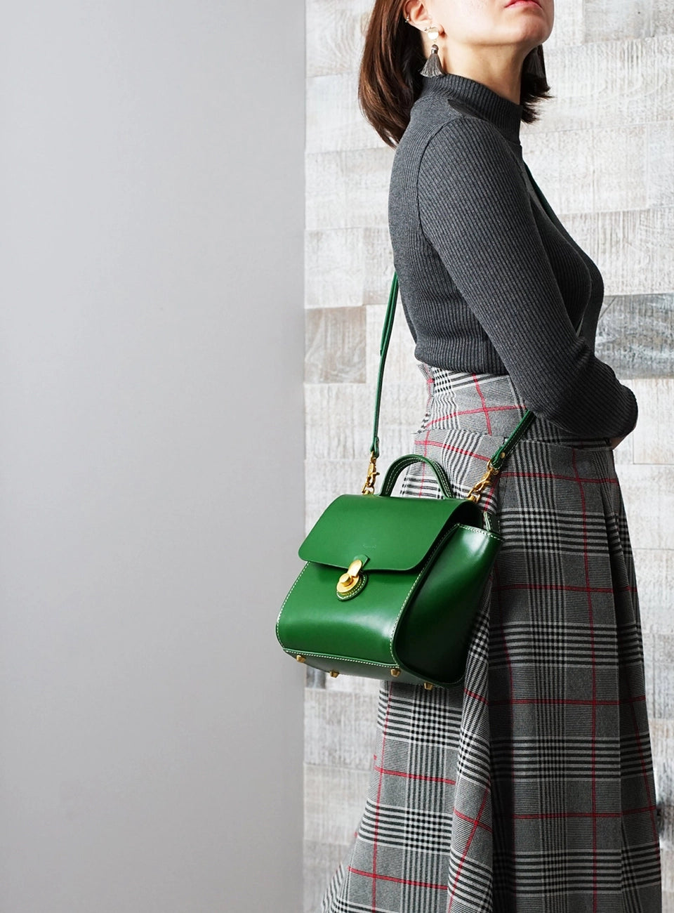Vive Classic Top Handle Satchel - Green