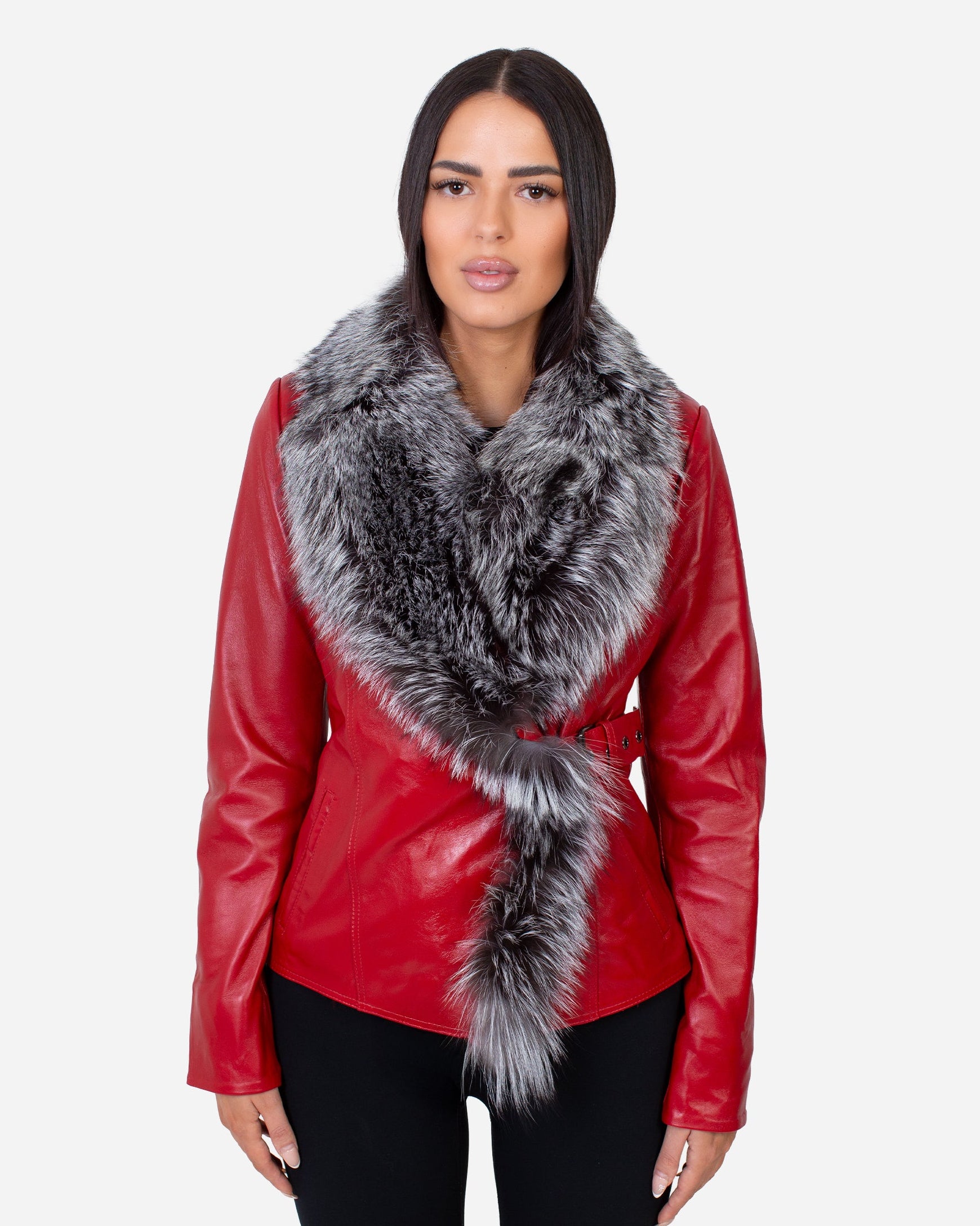 Beverly Leather Jacket – Silver Fox