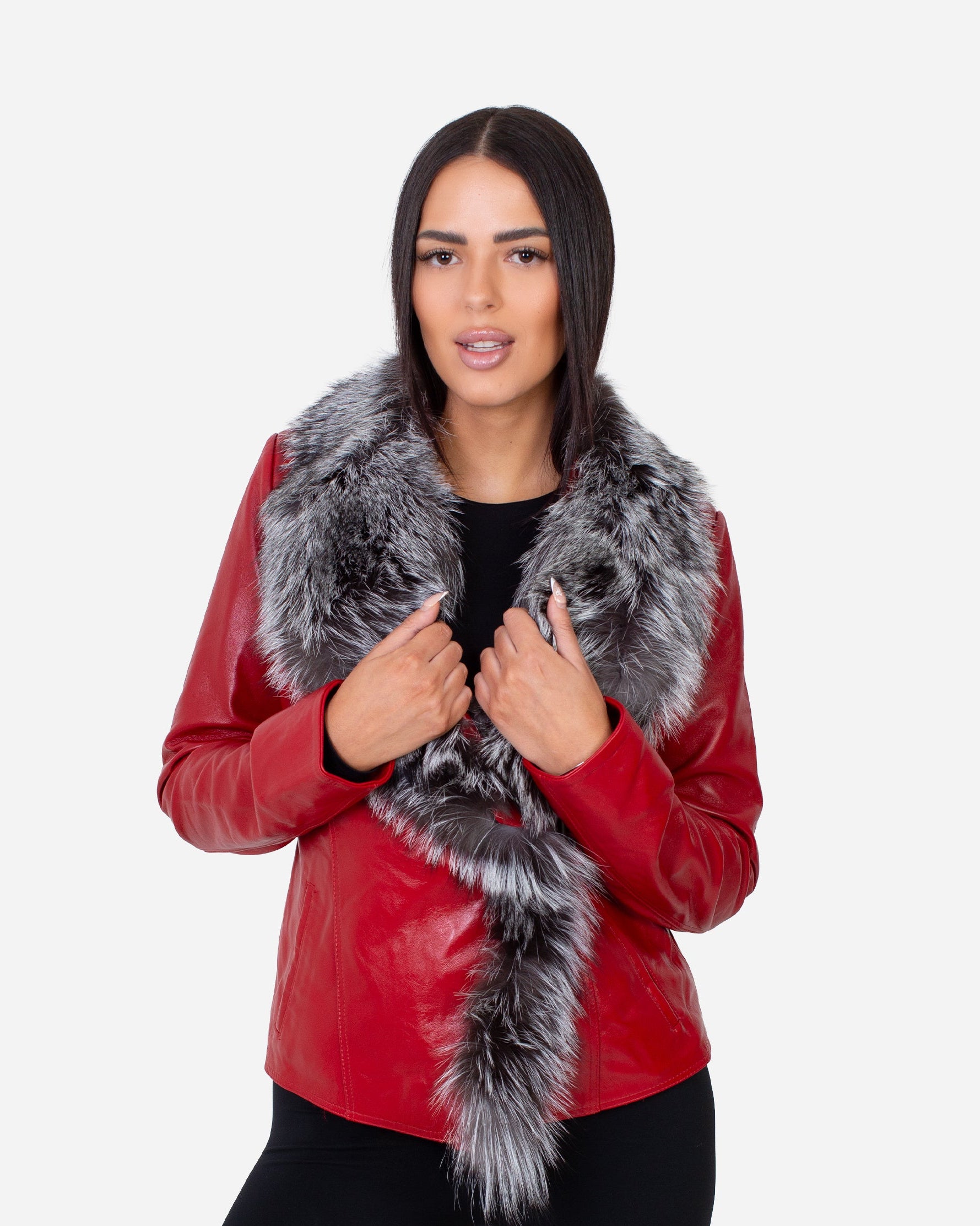 Beverly Leather Jacket – Silver Fox
