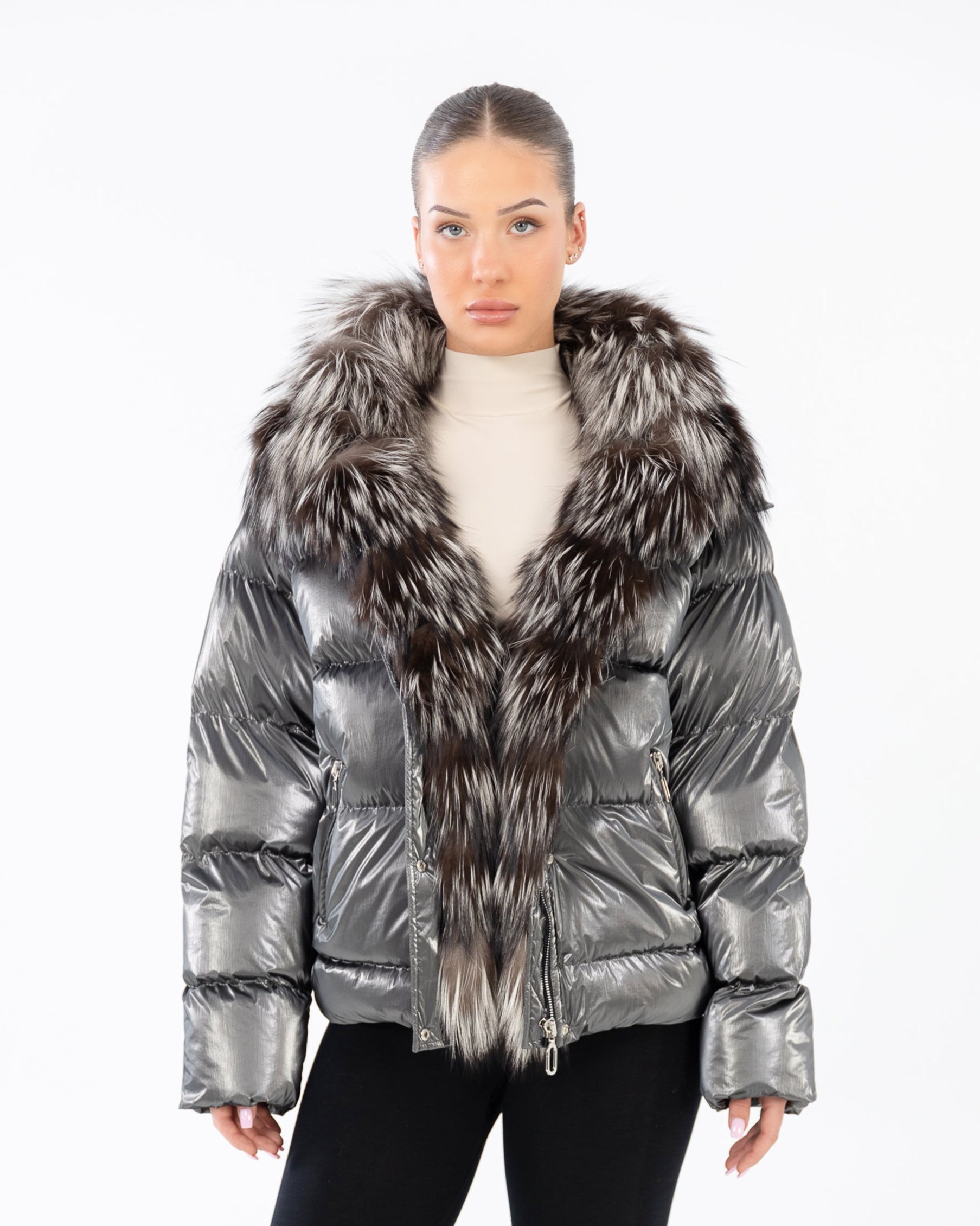 Liora Down Puffer - Silver Fox