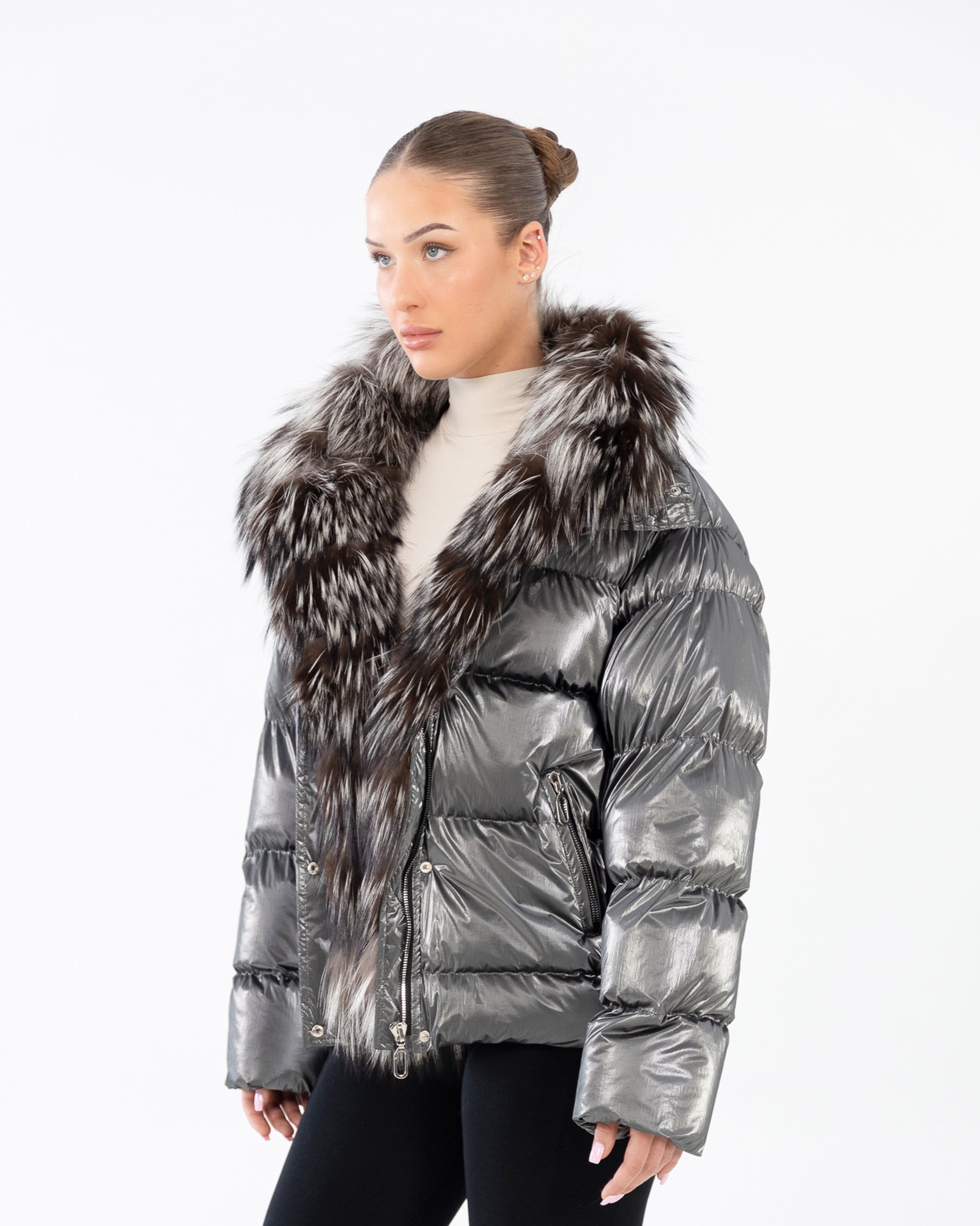 Liora Down Puffer - Silver Fox