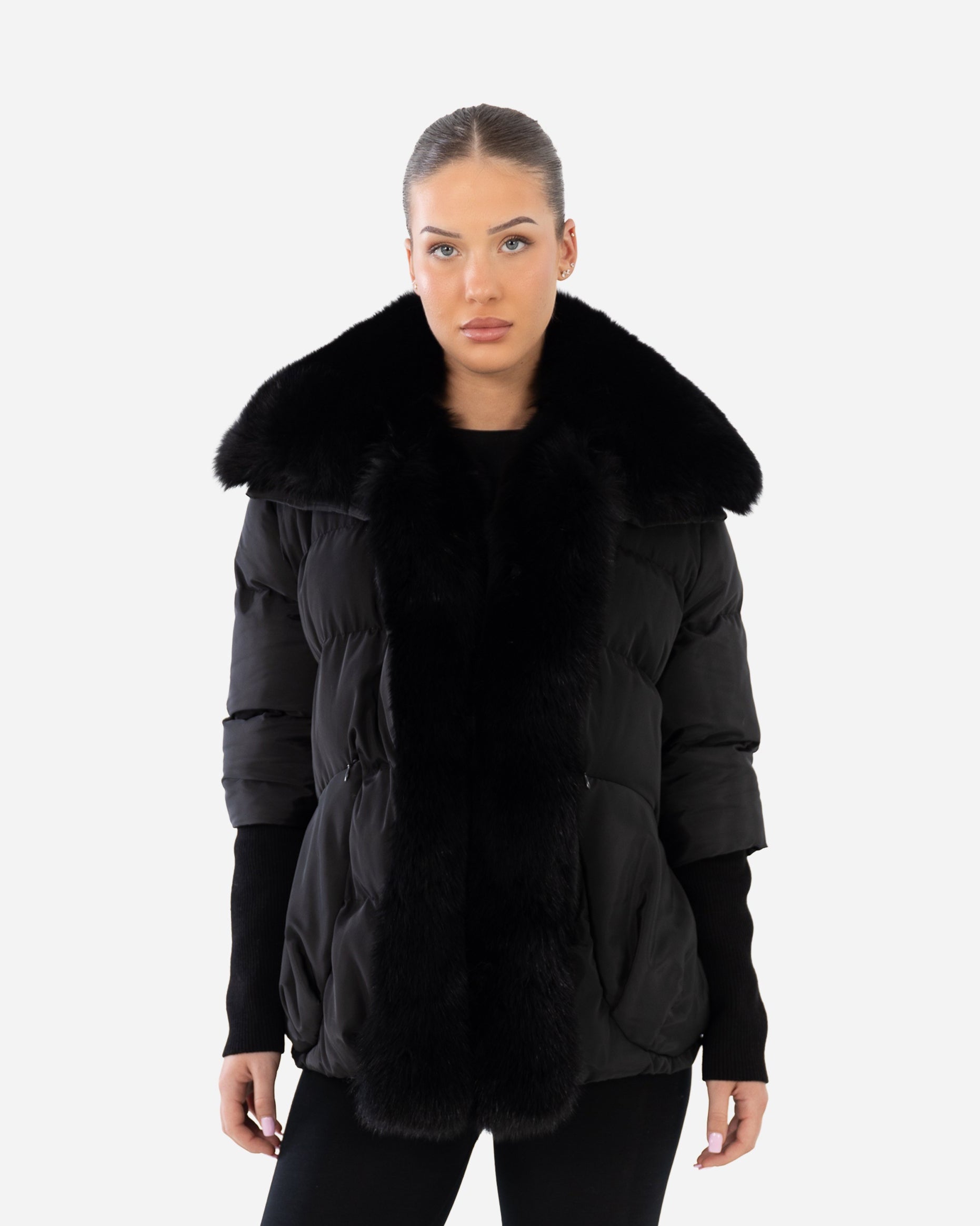 Kelly Down Pufffer -BLACK FOX