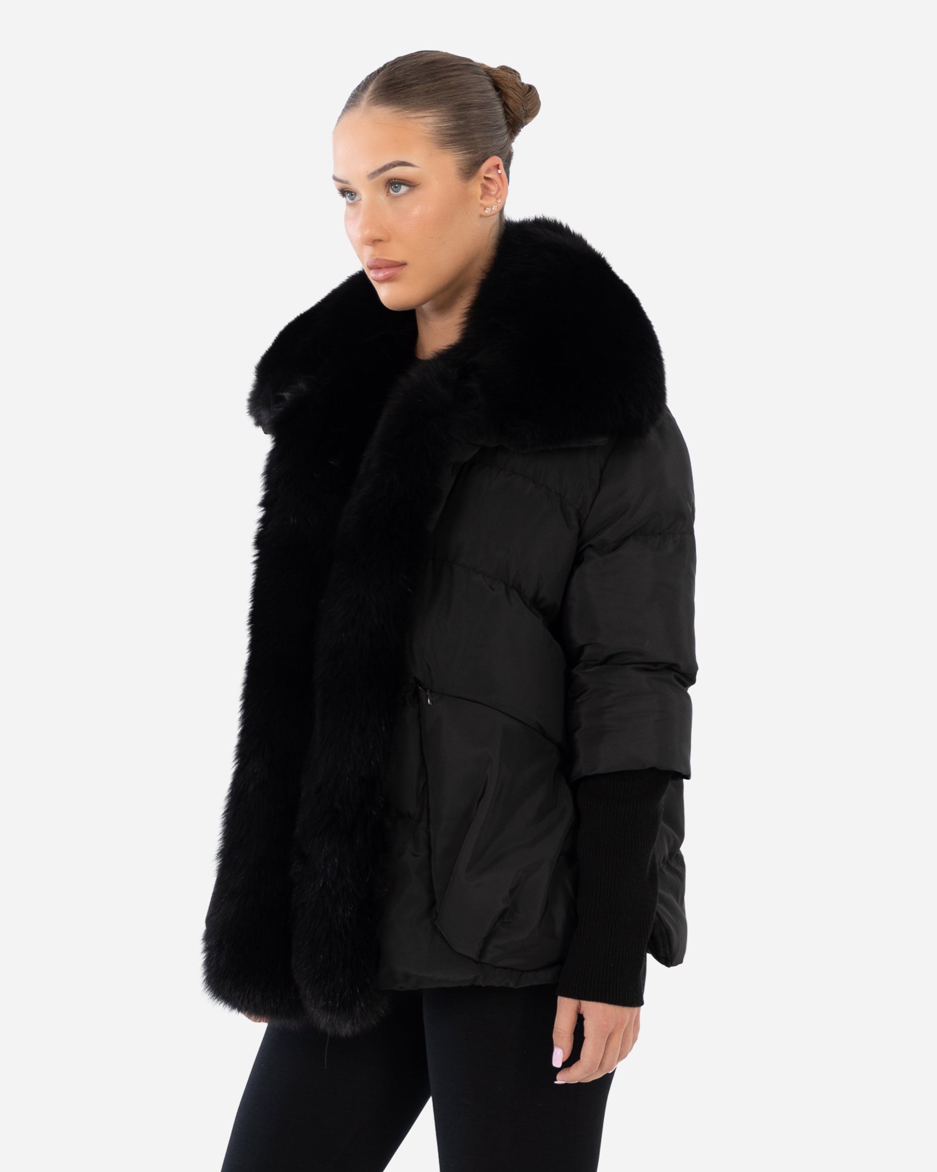 Kelly Down Pufffer -BLACK FOX