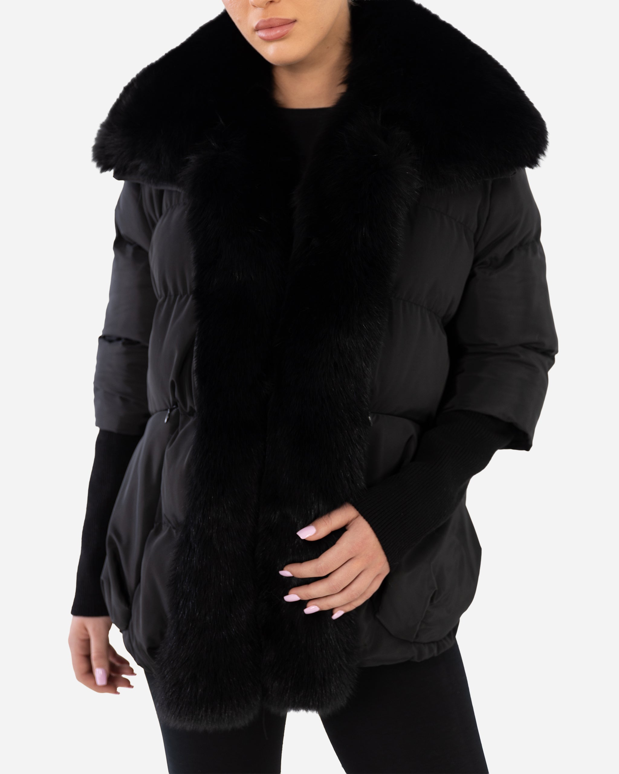 Kelly Down Pufffer -BLACK FOX