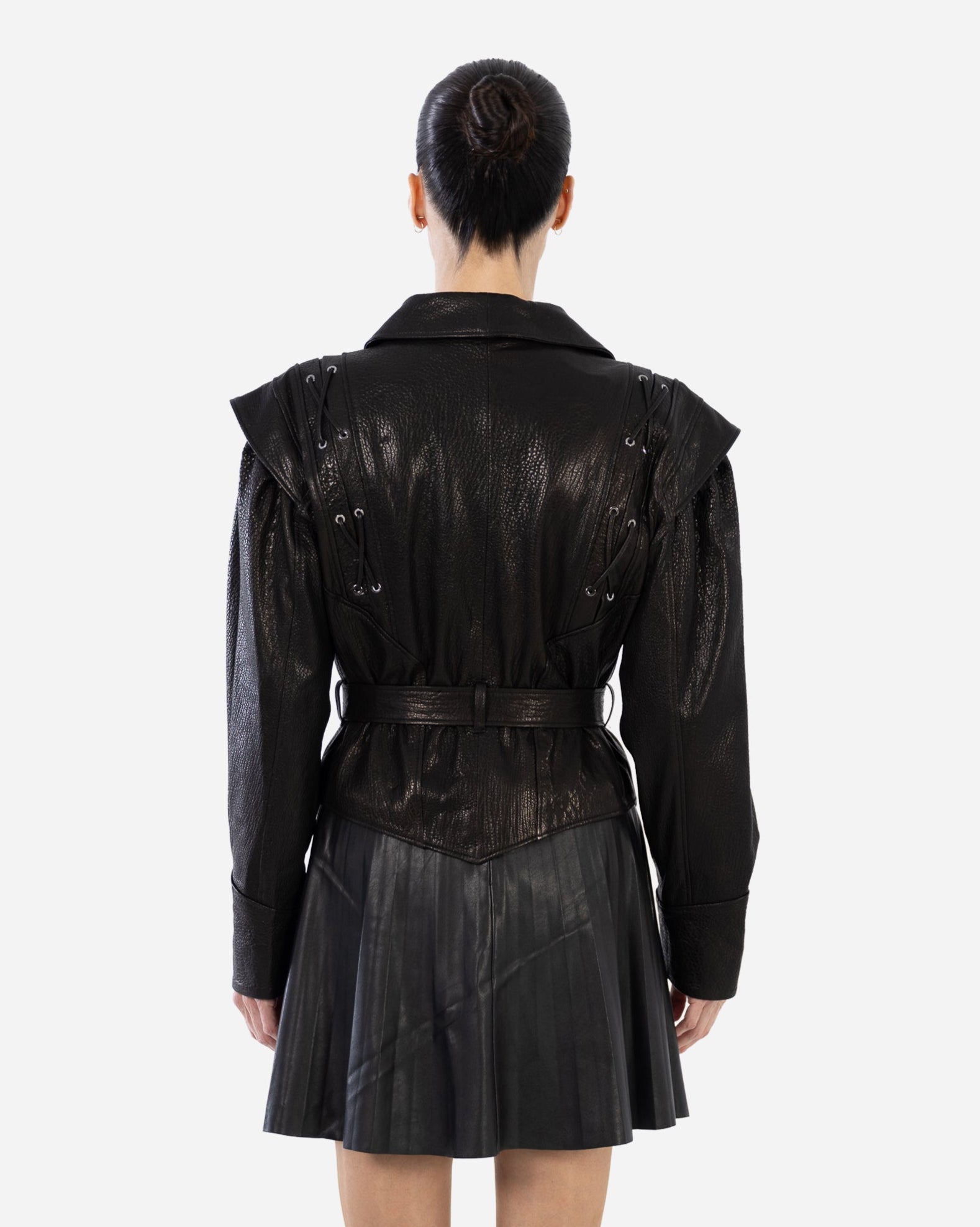 CLEO JACKET IN BUBBLED LAMBSKIN