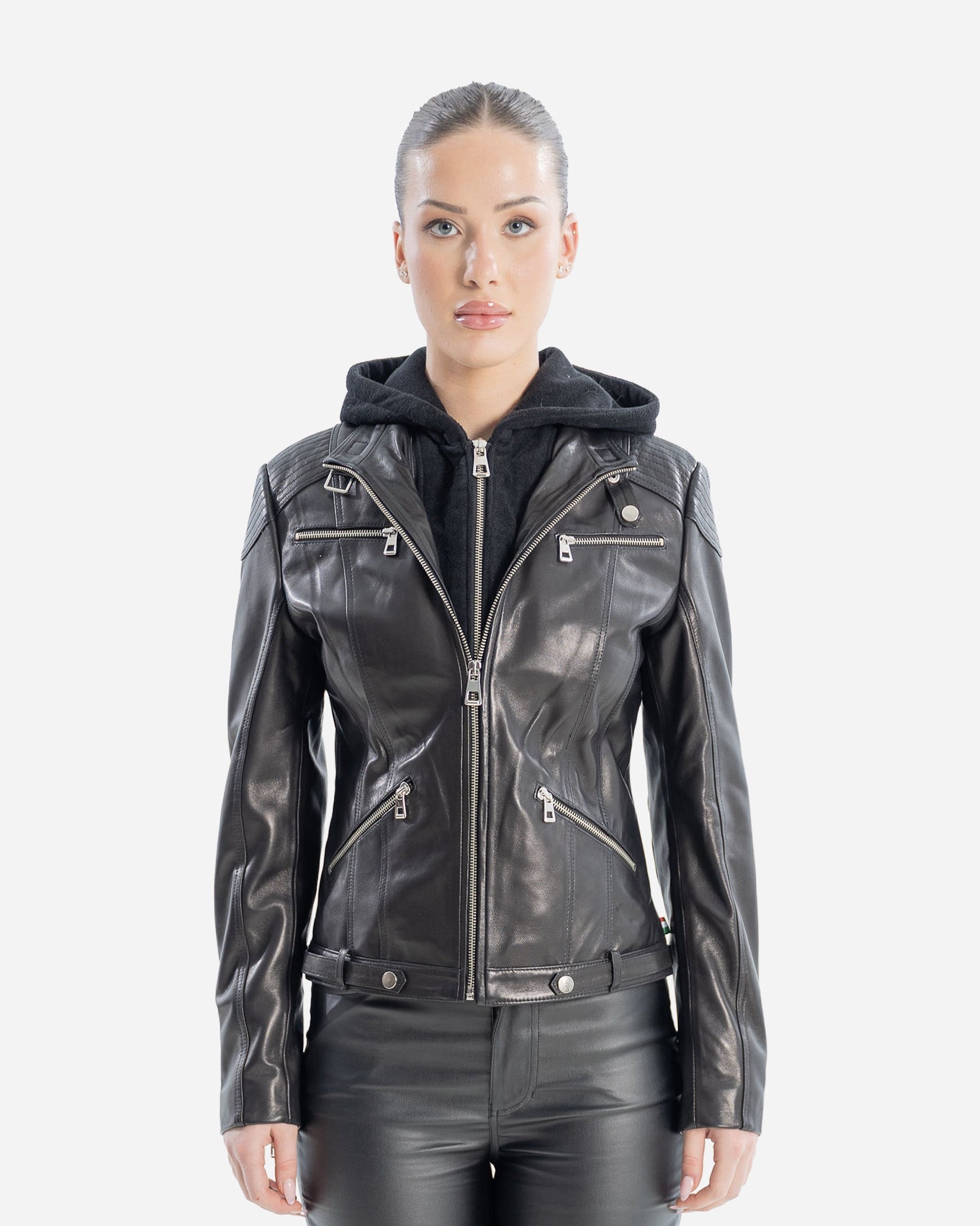 Alisa Biker Leather Jacket